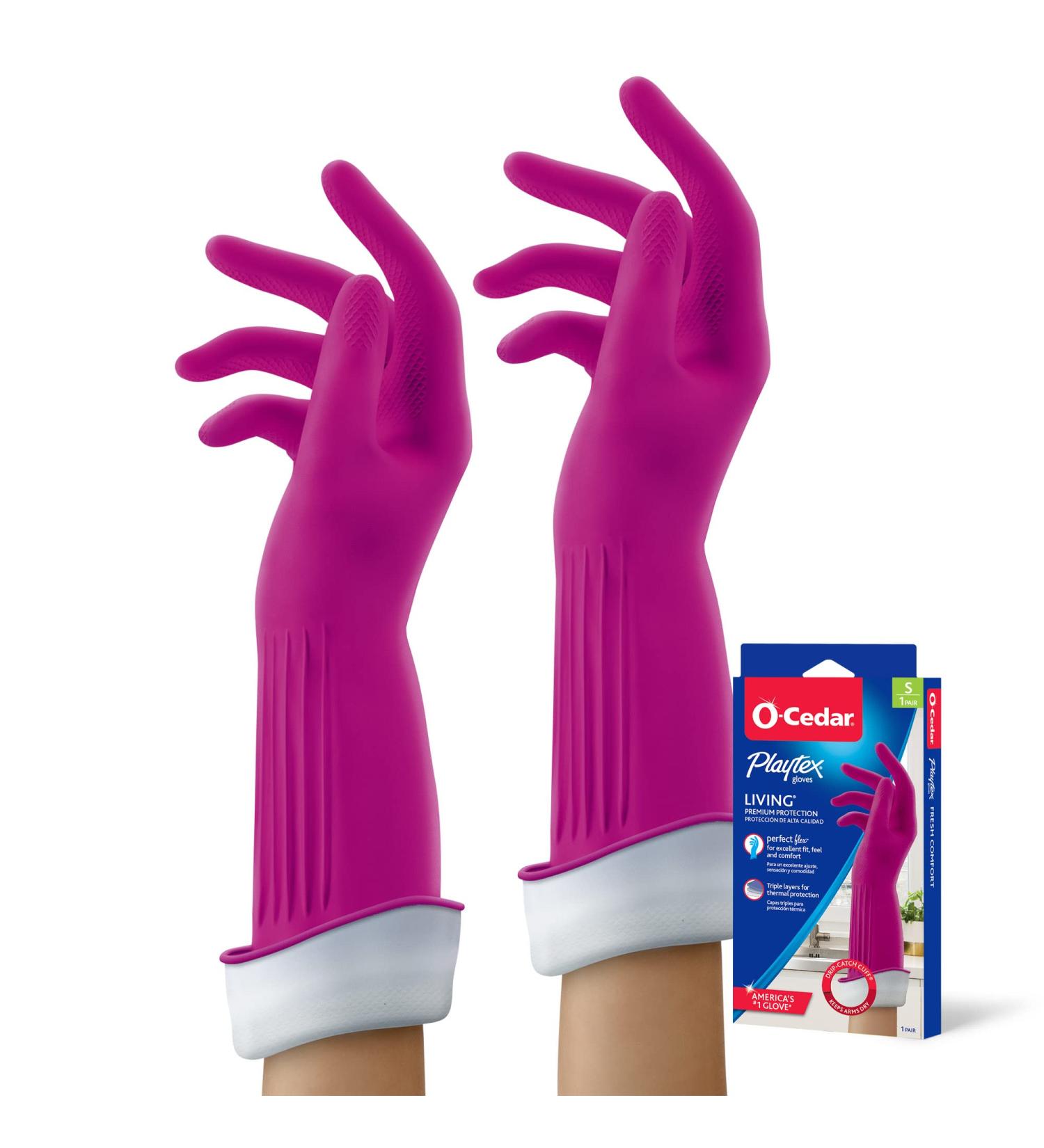 Playtex Living Small Rubber Cleaning Gloves - 2 Pairs | Premium Reusable Household Gloves - Buy Online on GoSupps.com