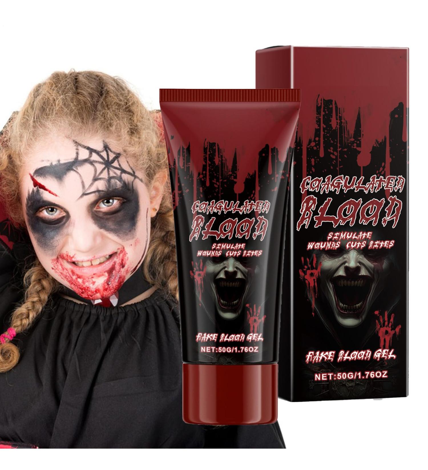  G n rique Halloween Fake Blood - Realistic Special FX Gel Makeup Thick Washable Liquid | 1.76 oz Effect Costume Accessory for Vampire Zombie Slebleeded Scelled Stage Accessory - Buy Online on GoSupps.com