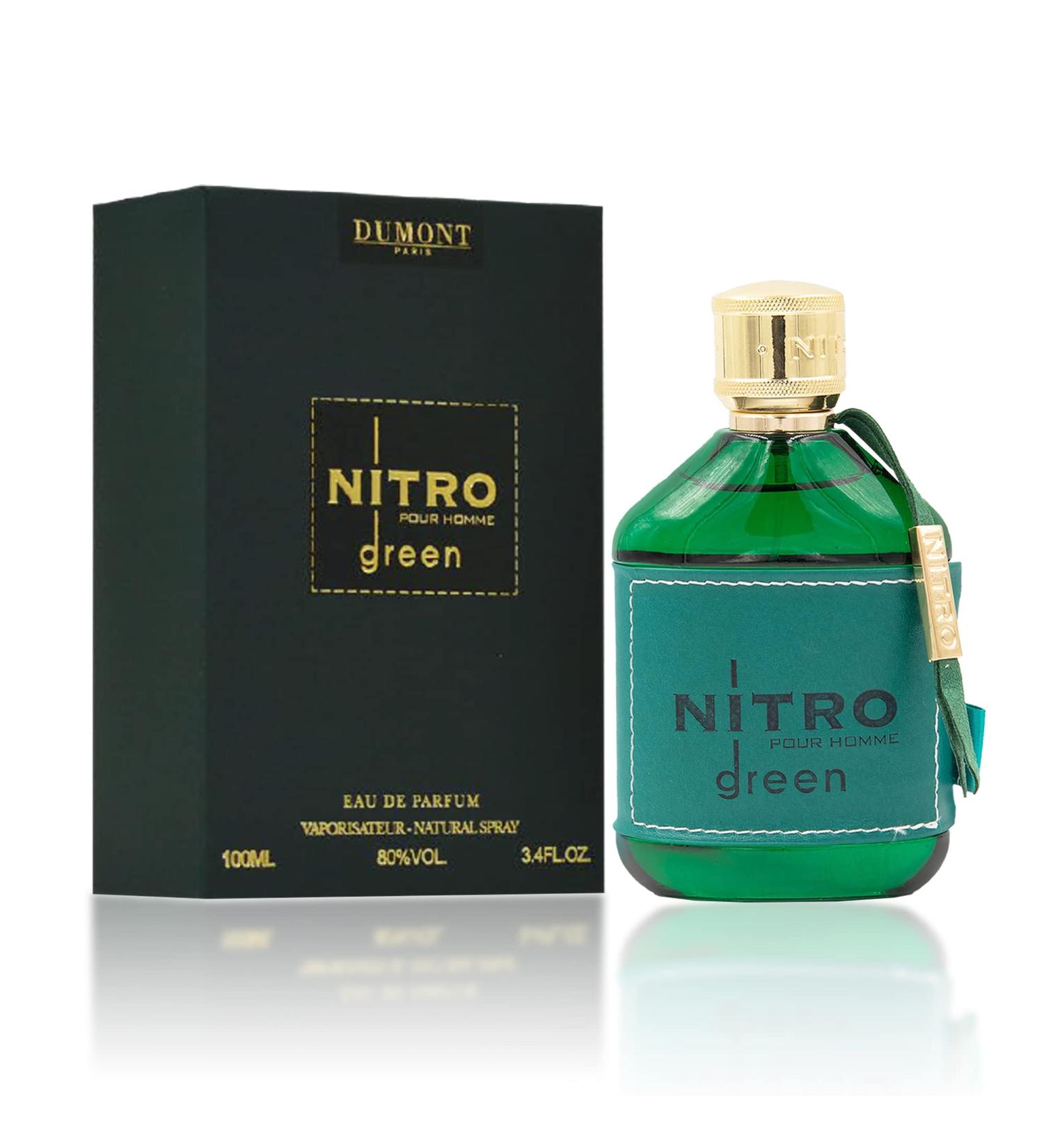 Dumont Nitro Green - Eau De Parfum - 3.4oz - Luxury Perfume for Men - Woody Floral Fruity & Masculine Fragrance - Long Lasting Cologne Mist & Body Spray - for Him Fruit Woody & Floral Fragrance - Buy Online on GoSupps.com