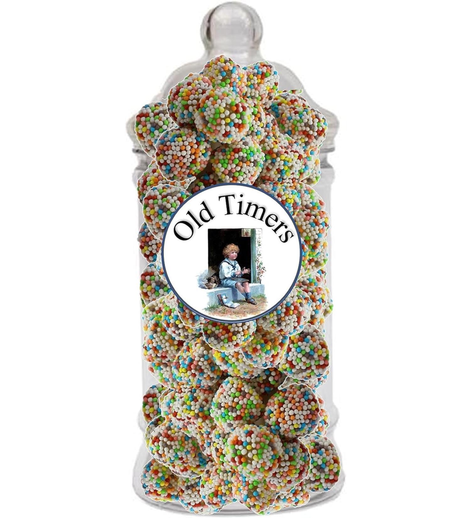 Fruit Flavoured Rainbow Berries in Reusable 970 millilitre Victorian Style Plastic Jar 750 grams - Buy Online on GoSupps.com