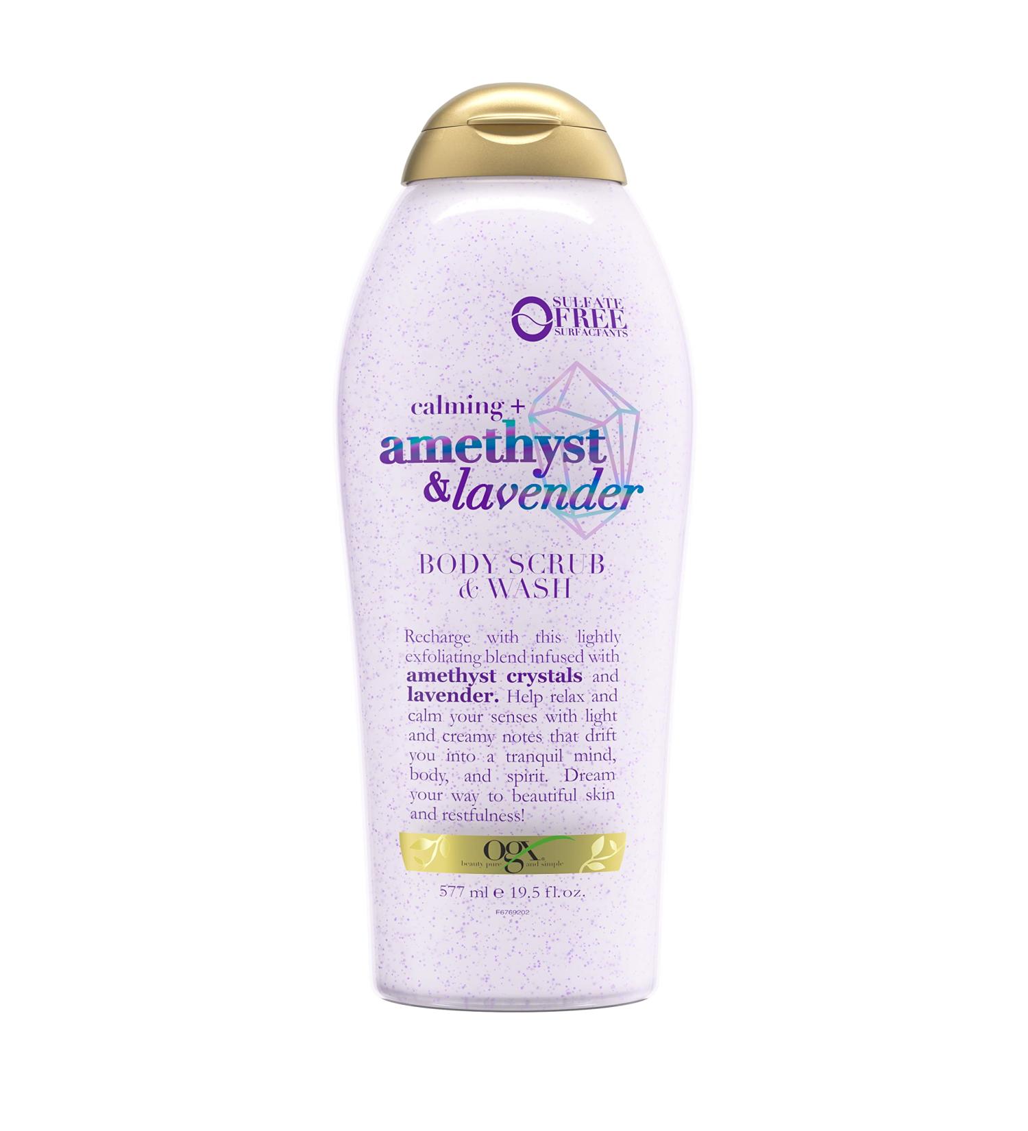 OGX Calming Amethyst & Lavender Body Scrub & Wash 19.5 fl oz - Gently Exfoliating - Buy Online on GoSupps.com