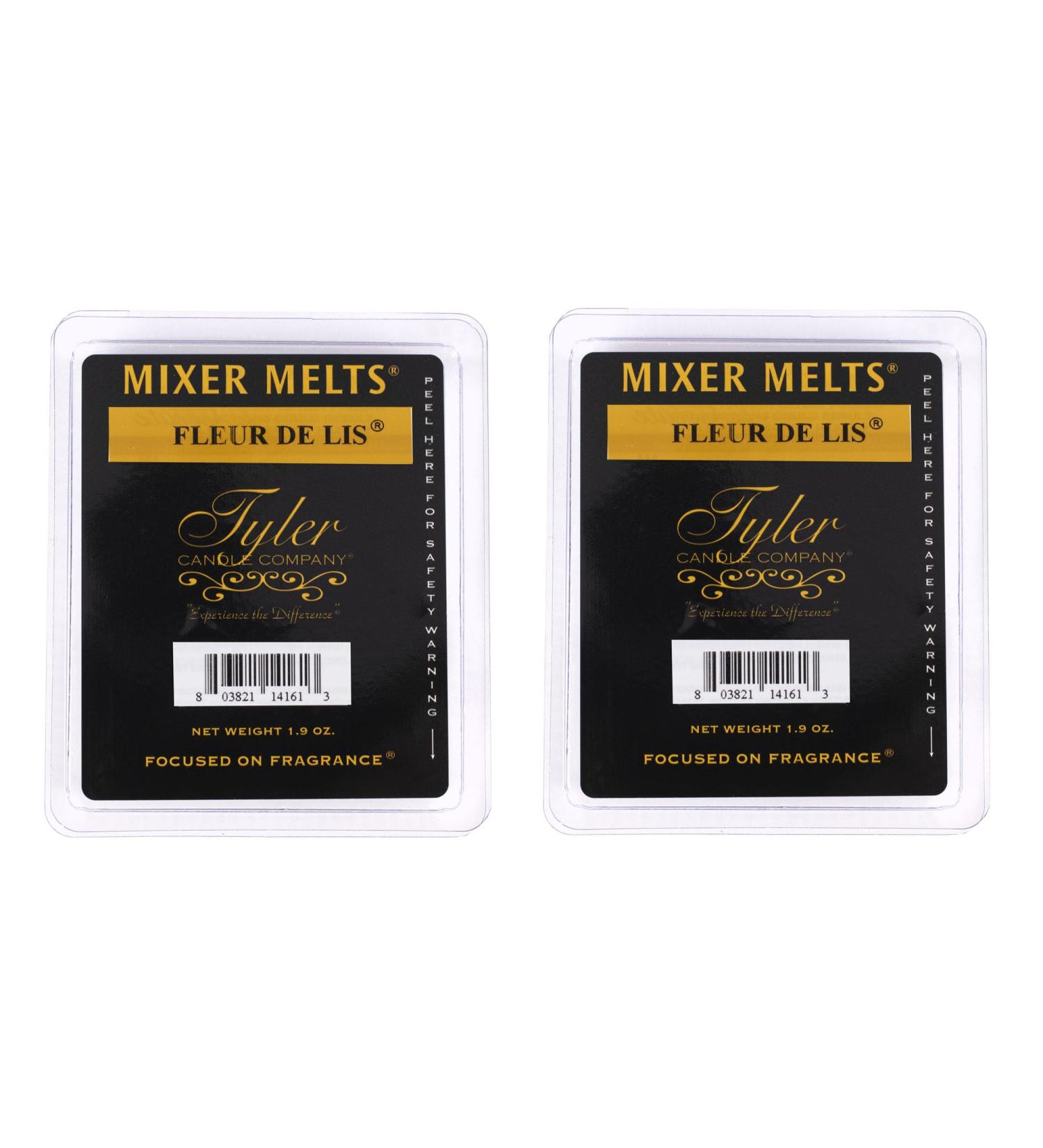 Tyler Candle Company Fleur DE LIS 1.9 Ounce Scented Mixer Wax Melt Cubes for Tart Burner Pack of 2
