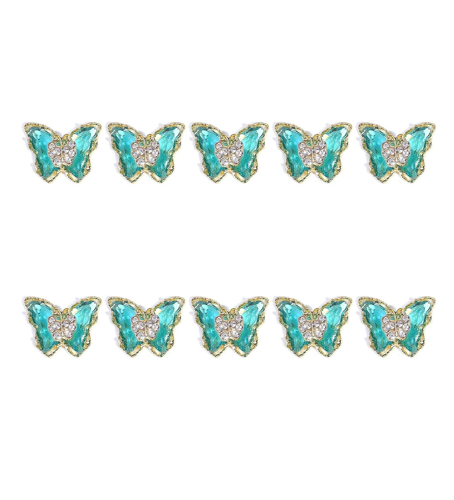 FEIlei 10Pcs Nail Jewelry Zircon Nail Art Rhinestones Nail Decors Crystals Diamond Gems - Buy Online on GoSupps.com