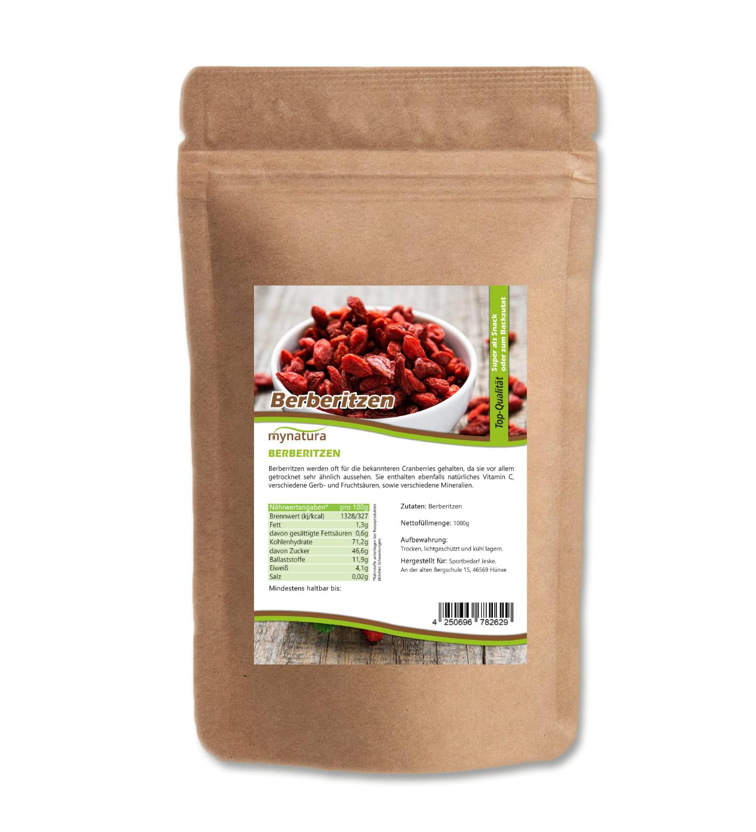 mynatura Mynatura Dried Barberry I No Additives I Dried Fruits I Dried Berries I Vitamins I Muesli I Pastry I Snack I In a bag (2 kg) - Buy Online on GoSupps.com