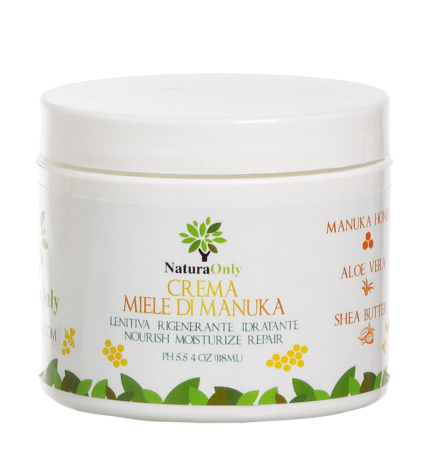 Manuka Honey Cream: Aloe Vera + Shea Butter + Coconut Oil Natural Anti-Itch Moisturizer for Face and Body Lotion for Dry Skin Sun Relief. - Buy Online on GoSupps.com
