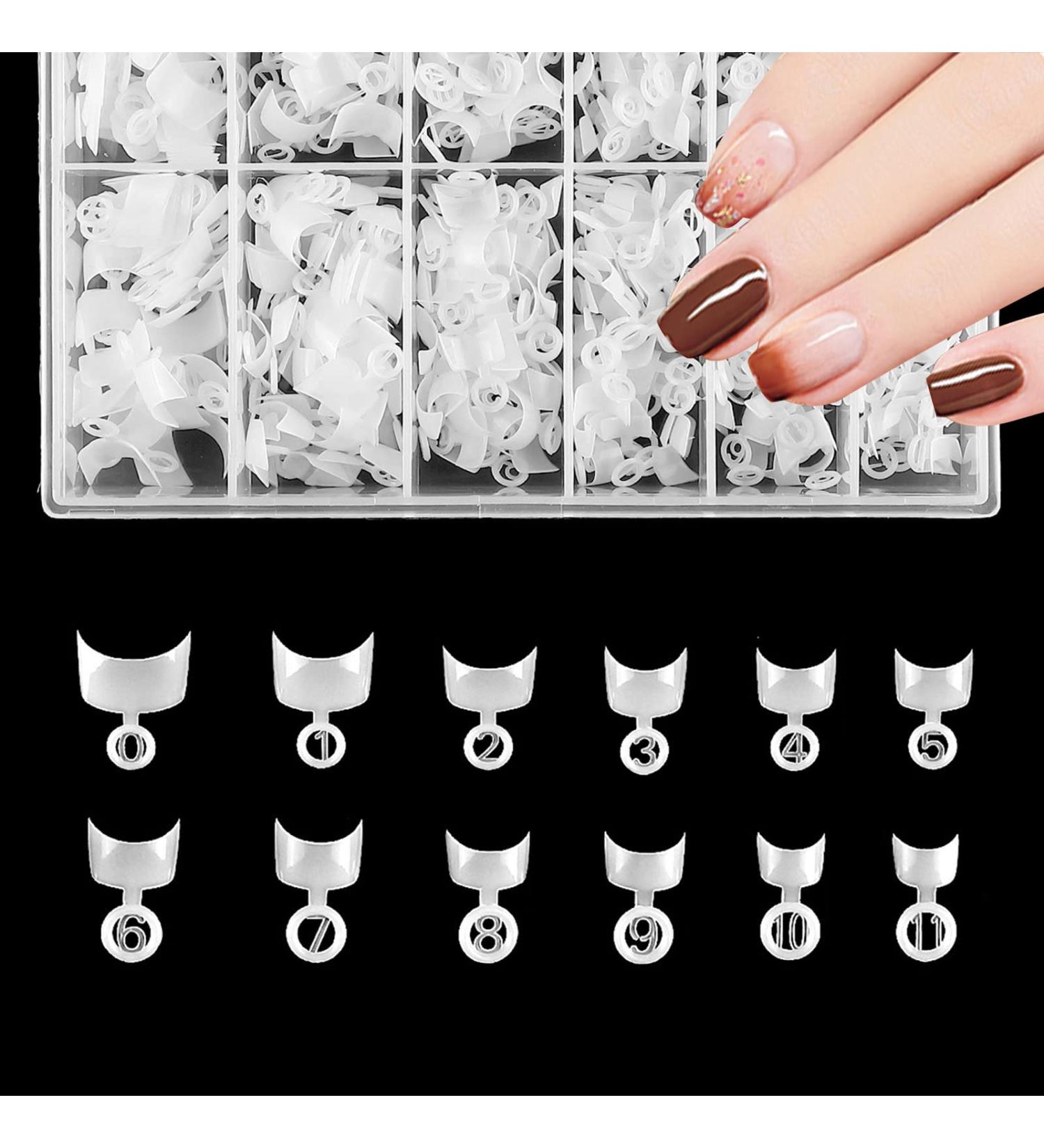 600 Pieces Oval Nail Tips - 12 Sizes Short French Half Cover for DIY Nail Studios | Natural False Nails - Buy Online on GoSupps.com