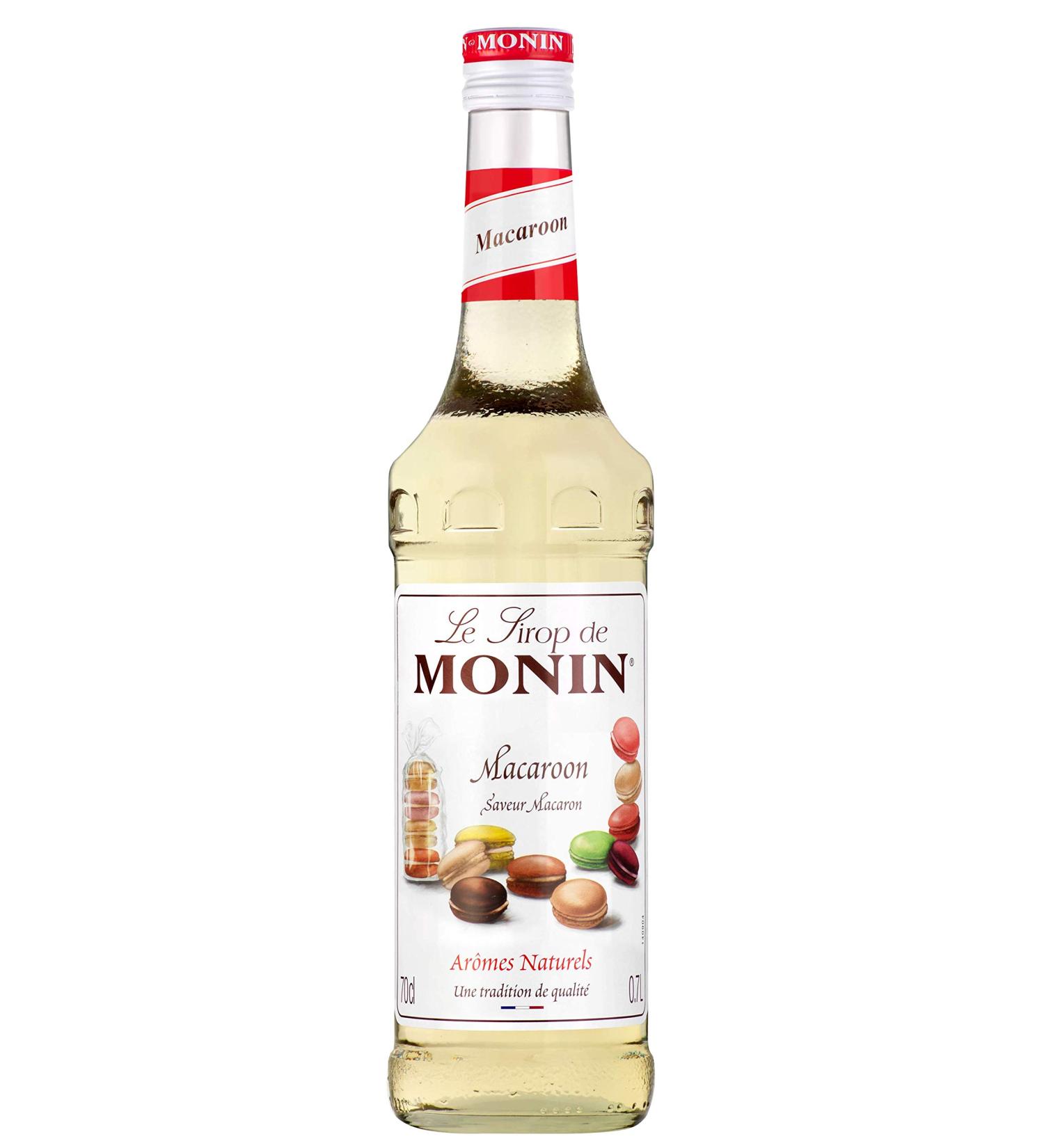 MONIN Premium Macaroon Syrup 700ml - Vegan-Friendly, Allergen-Free, 100% Natural - Perfect for Cocktails and Mocktails - Buy Online on GoSupps.com