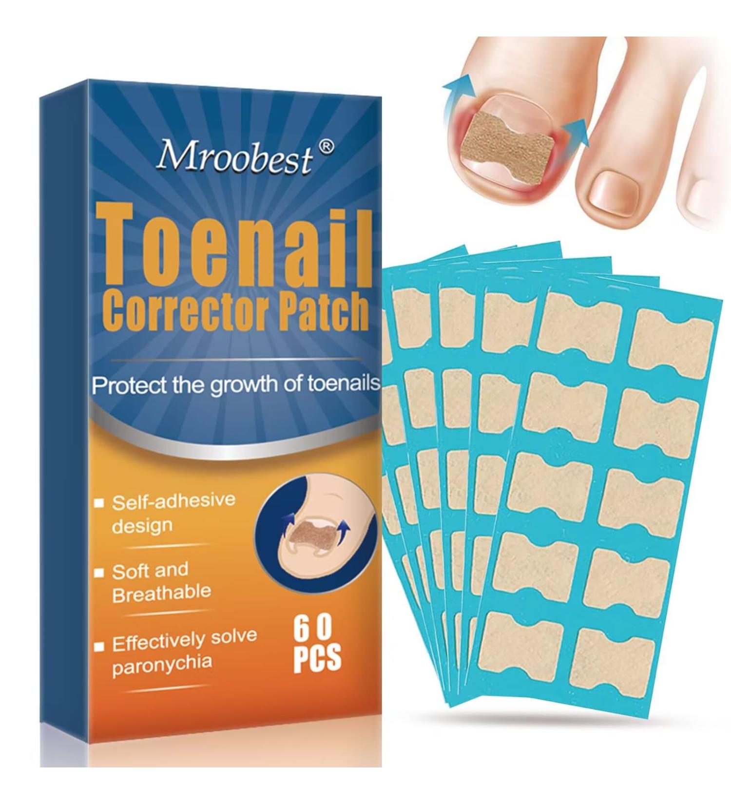 60 Pcs Toenail Correction Patch | Ingrown Toenail Treatment & Repair Stickers | Pain Relief & Easy Application - Buy Online on GoSupps.com