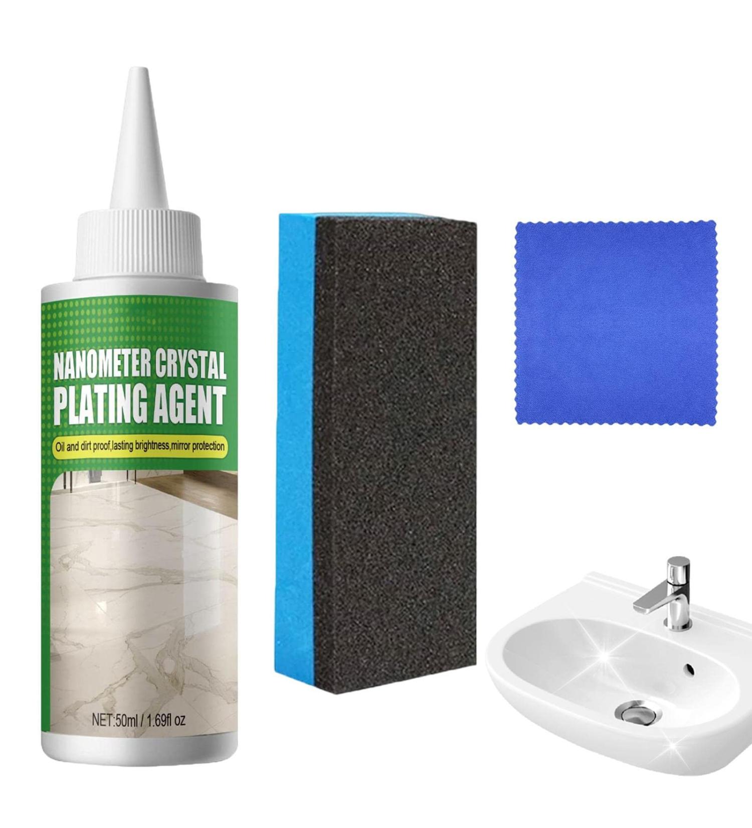 1 Set Marble Nano Crystal-Plating Agent Coating of Stone Nanocrystals Marble Cleaner and Polish with Sponge and Towels Nano Crystal Coating Agent for Tile Long-Lasting Protective Film - Buy Online on GoSupps.com