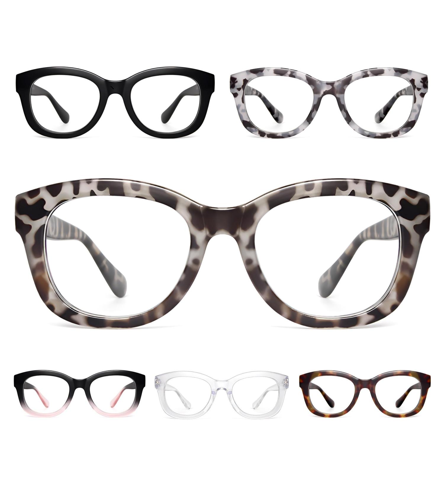 Gaoye 6-Pack Oversized Reading Glasses for Women - Stylish Blue Light Blocking Anti Eyestrain Spring Hinge - G1 Mix 1.5x - International Shipping Available - Buy Online on GoSupps.com