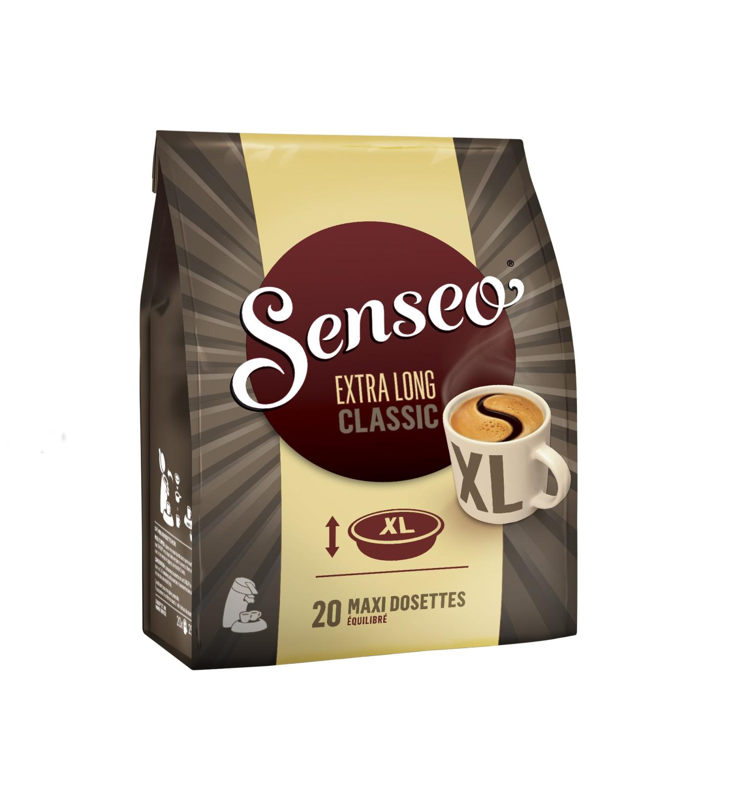 SENSEO Caf Extra Long Classique 20 soft pods - Pack of 5 (100 pods) - Buy Online on GoSupps.com