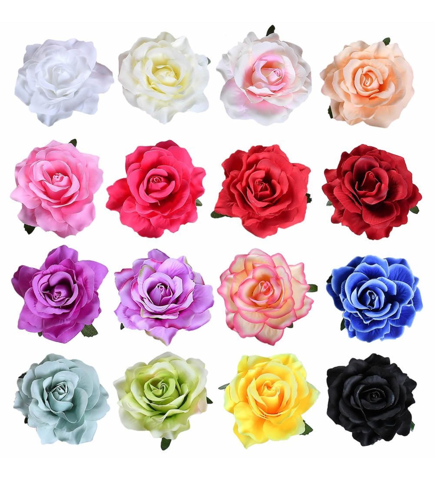 InSowni 16 Pack Big Rose Flower Hair Clips Brooch Pins for Women Girl Bridal - 16PCS S1 - Buy Online on GoSupps.com