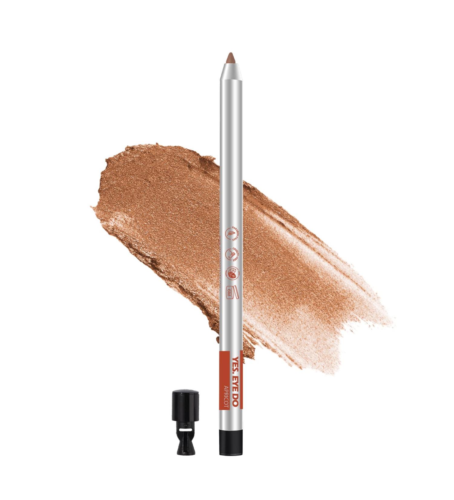 YES.EYE DO Gel Eyeliner Waterproof Smudgeproof Retractable Eyeliner Gel with built-in sharpener Colored Glitter Eyeliner Highly Pigmented and Creamy (Apricot) - Buy Online on GoSupps.com