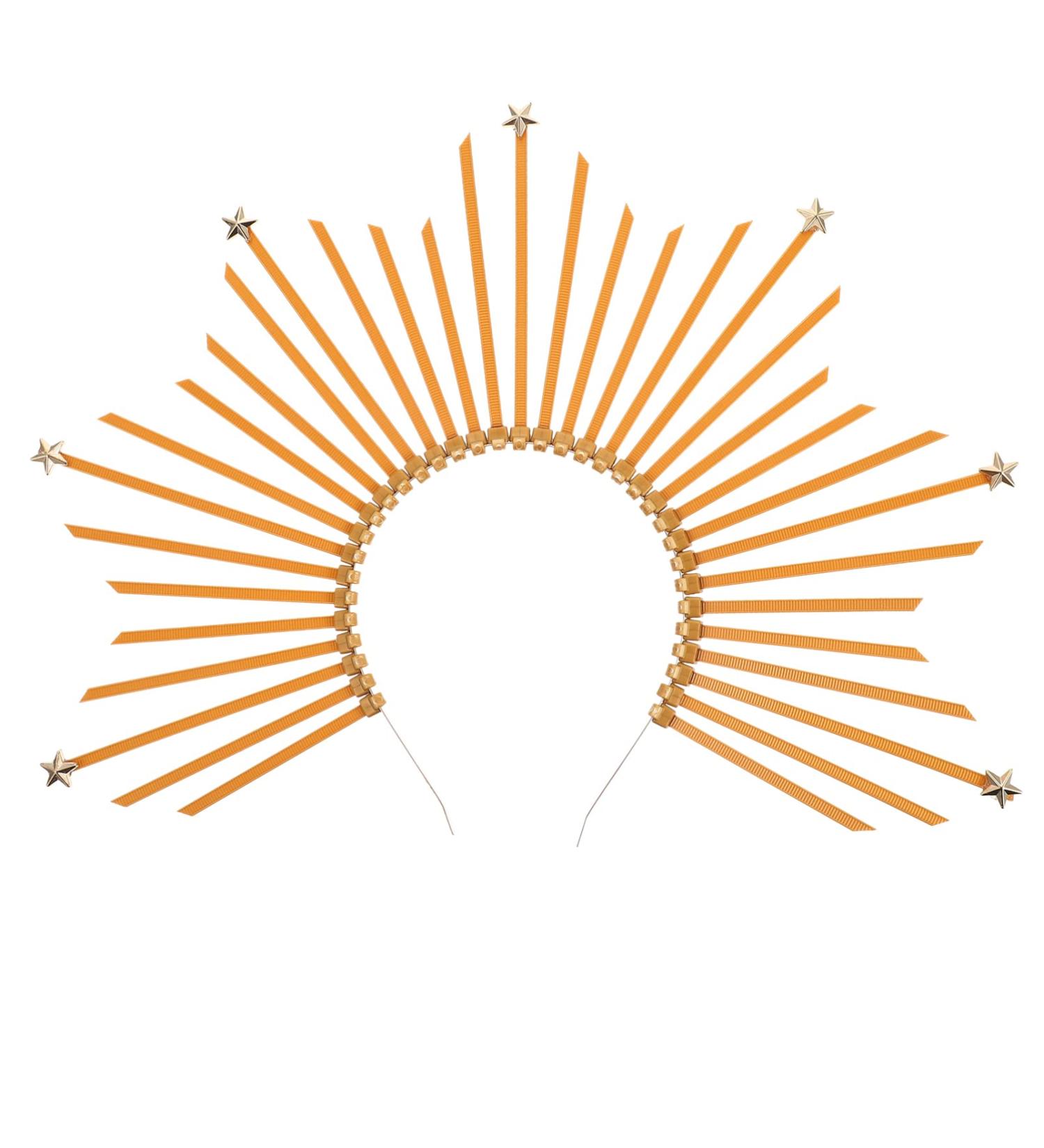 Gold Crown Headband Halo Crown Headband Spiked Greek Headband Sunburst Headpiece Star Goddess Headpiece DIY Costume Hair Accessory for Halloween Wedding Birthday Party Golden - Buy Online on GoSupps.com