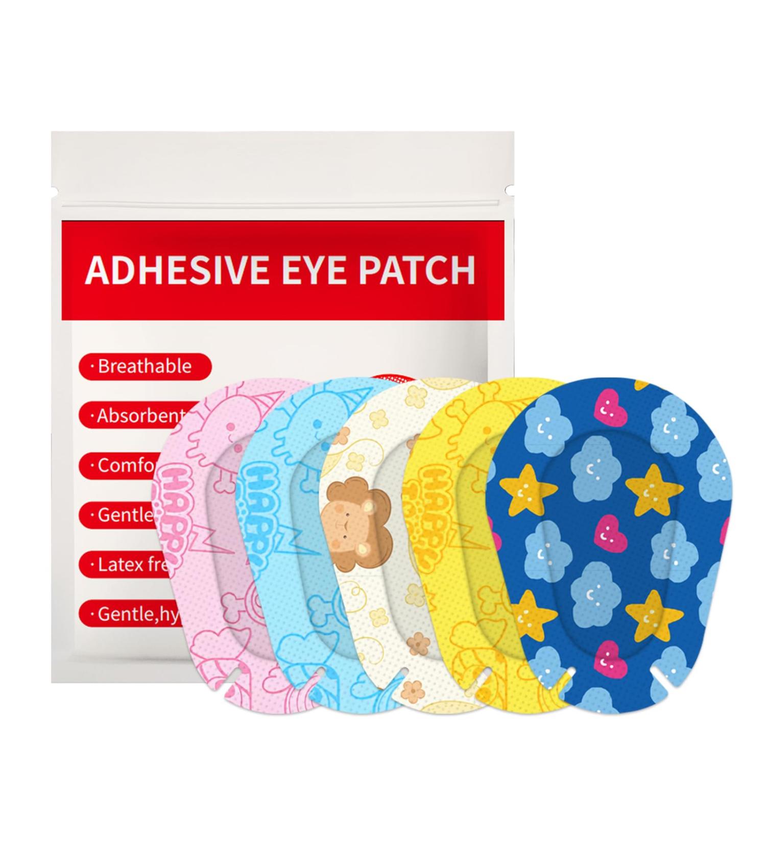 30pcs Adhesive Eye Patches for Kids & Teens - Disposable Eye Pads for Toddlers in 5 Fun Styles | International Shipping - Buy Online on GoSupps.com