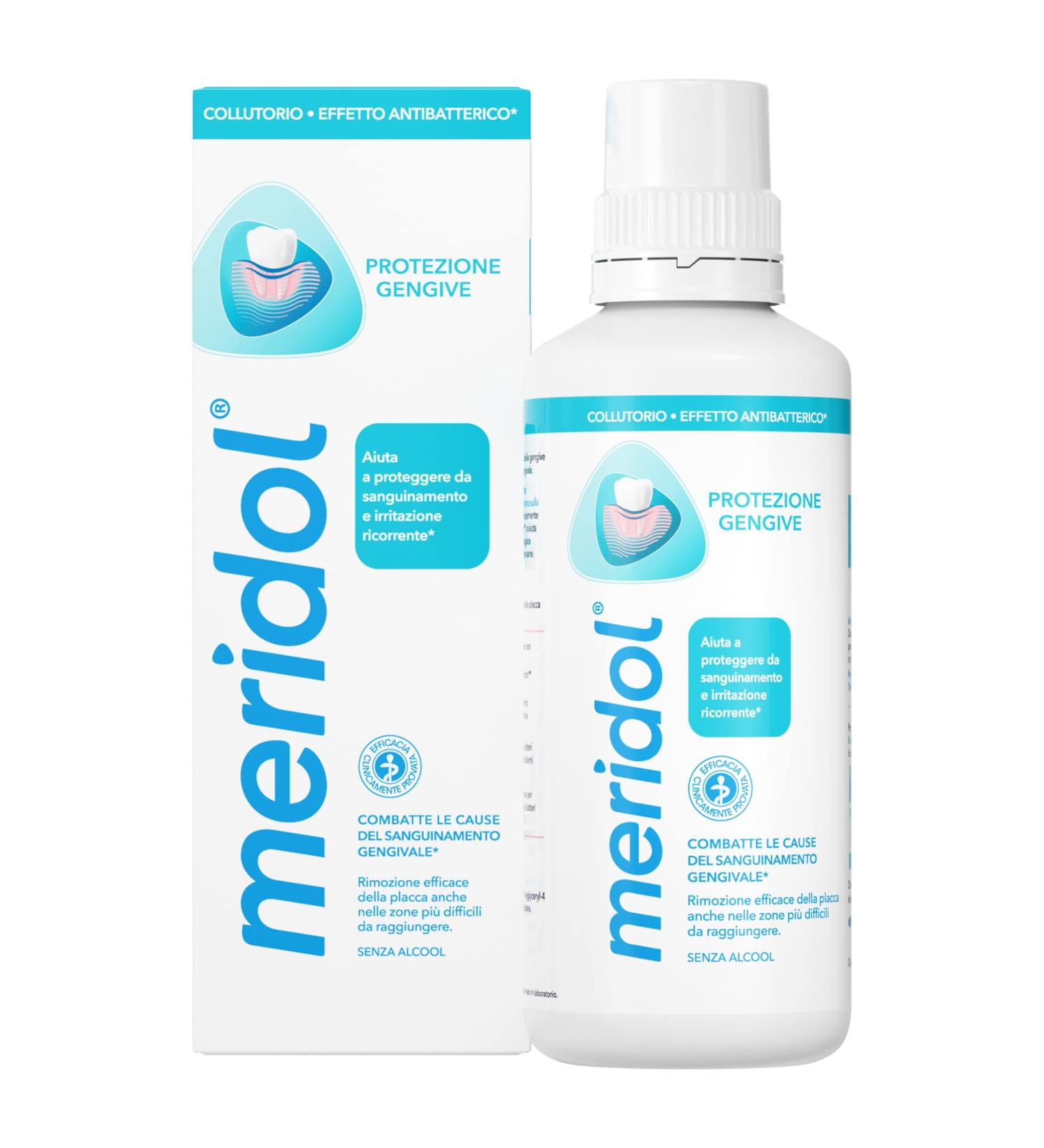 meridol Rince-bouche Protection Gencives 400ml I Combat les saignements et l'inflammation des gencives* |Prot ge contre les rechutes*| Effet antibact rien*| Ne tache pas 0% d'alcool 400 ml (Lot de 1) - Buy Online on GoSupps.com