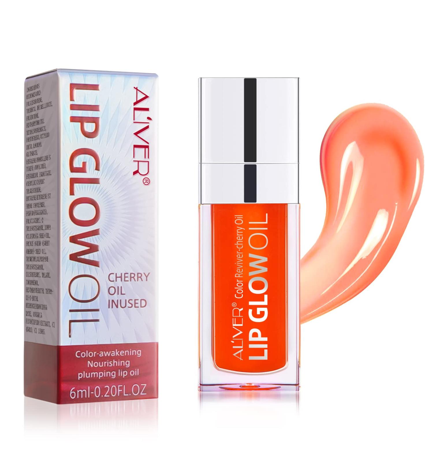 AIQIUSHA Lip Oil | Tinted Plumping & Hydrating Gloss | Long Lasting Color Reviver (Raspberry) - Nourishing Non-Sticky Formula for Luscious Lips - Buy Online on GoSupps.com