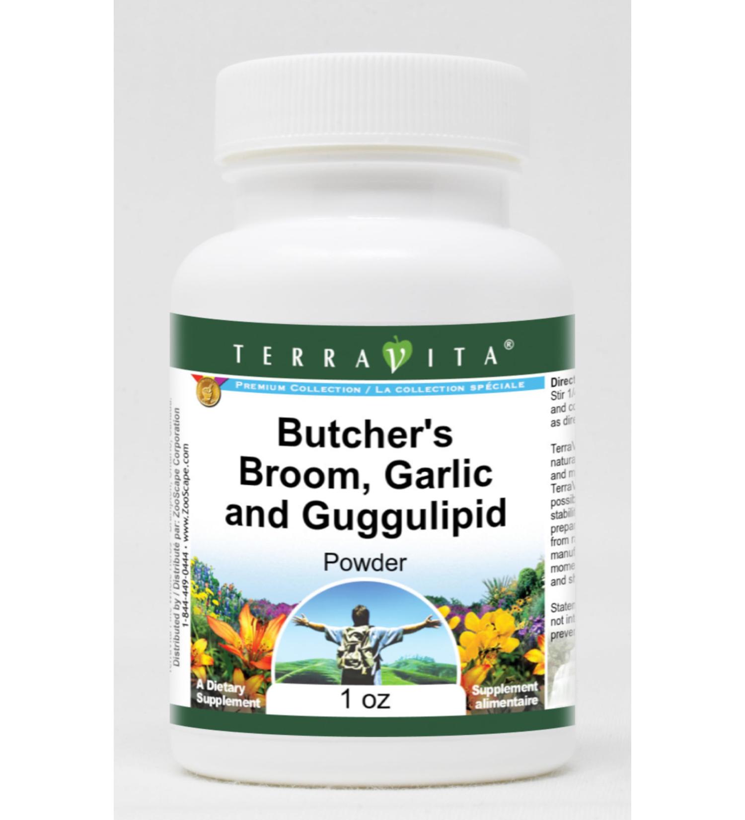 Butcher's Broom Garlic and Guggulipid Powder (1 oz ZIN: 517344) - Buy Online on GoSupps.com