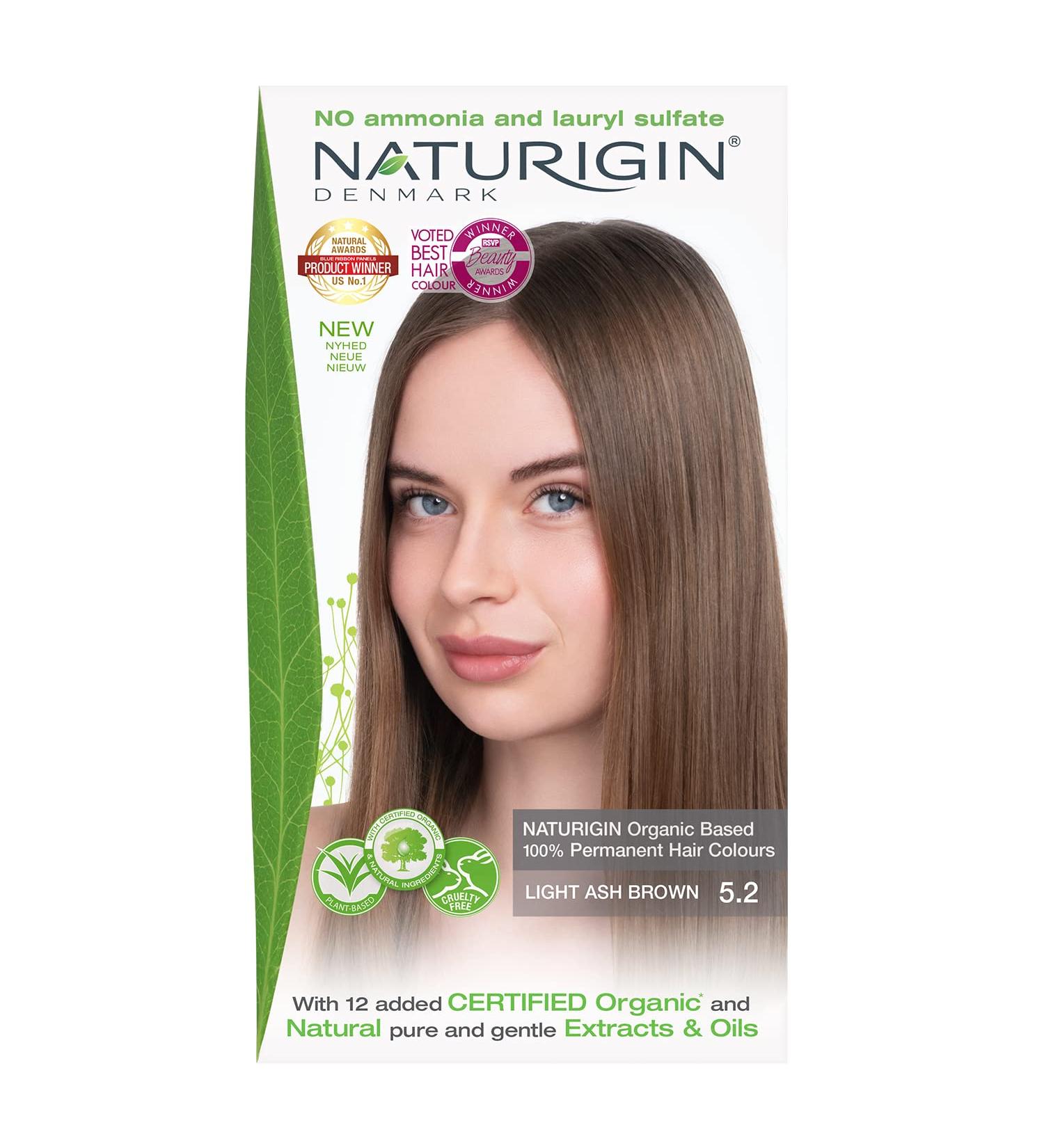Light Ash Brown Hair Dye 5.2 with Natural Ingredients - No Ammonia Light Ash Brown 5.2 - Buy Online on GoSupps.com