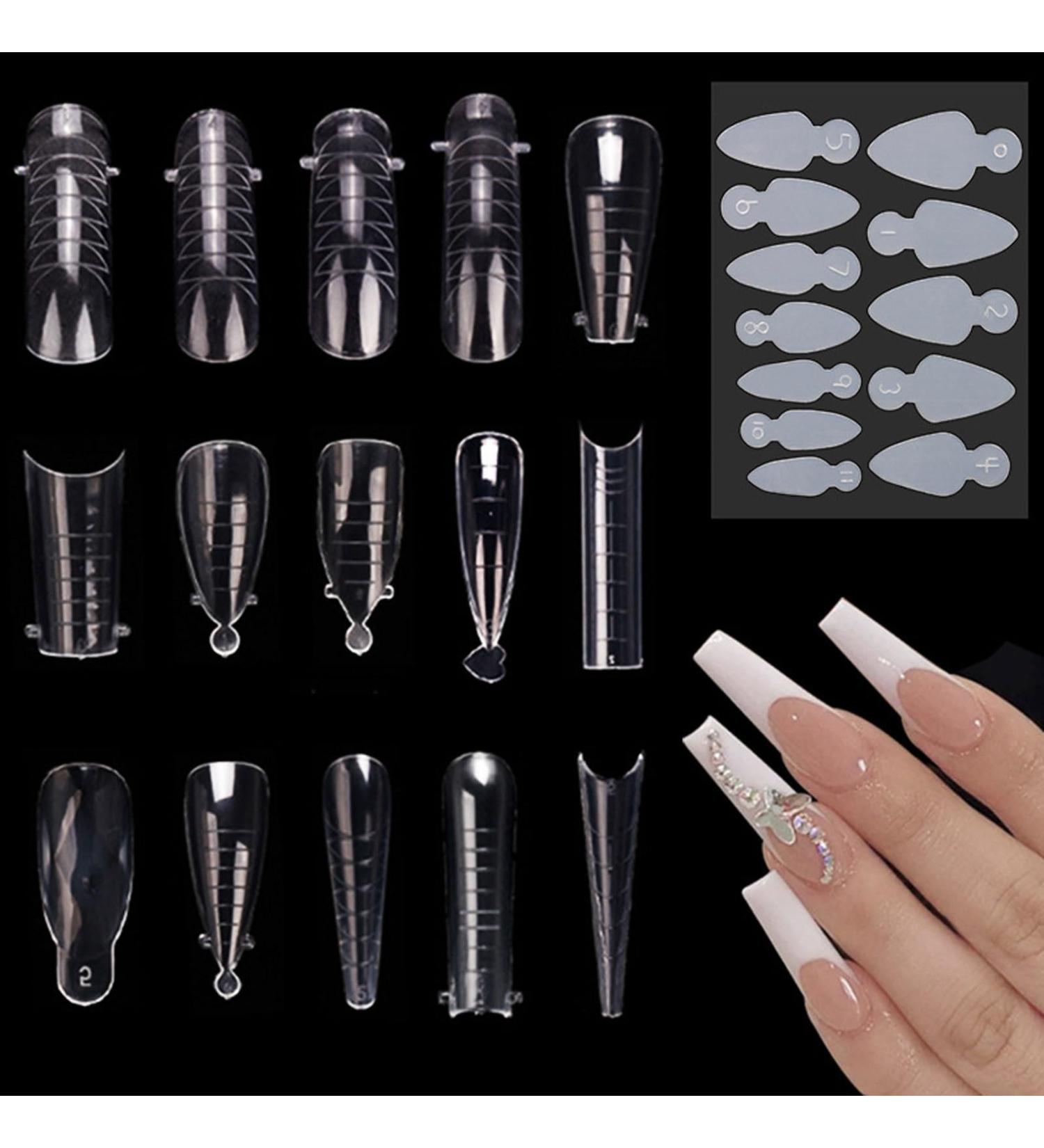 120PCS Duet System Dual Forms Dual Nail Form Reusable Dual Mold French Nail Tips Forms Guide Extension Manicure Accessories Tools for DIY Enthusiasts - Buy Online on GoSupps.com