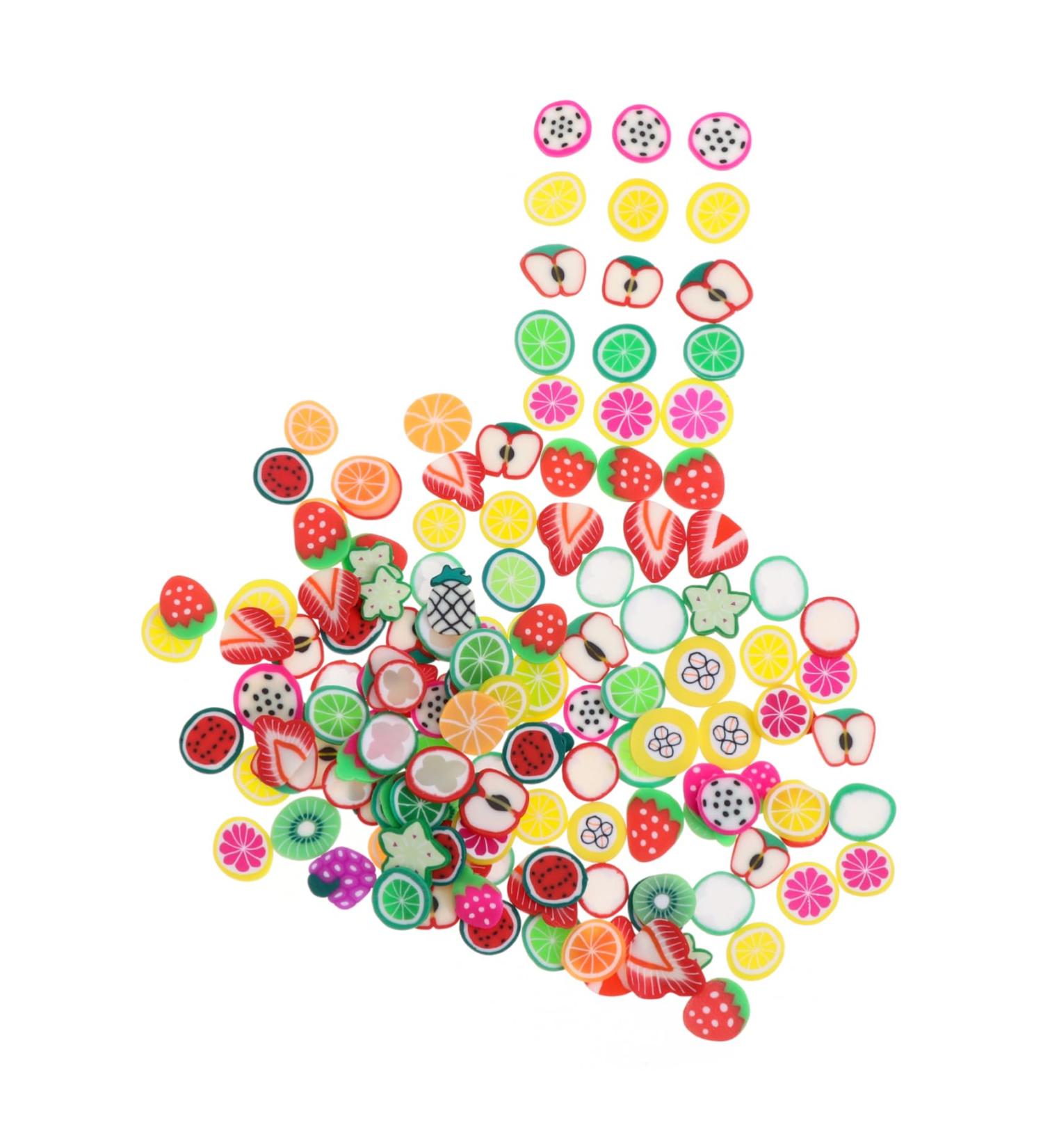 Healeved 4 Packs Nail Art Polymer Clay Appliques Embellishments DIY Nail Decoration Supplies Nail Decorations for Nail Art Craft Making Beads Fruit Nail Art Craft Manicure 3d Suite Resin 11X7cm Colorful - Buy Online on GoSupps.com