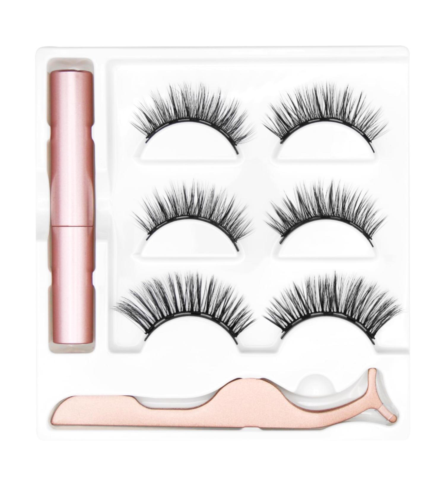 Shop Magnetic Eyelashes - Convenient 3-Pack | Reusable Natural Look No Glue - Perfect for All Occasions - Buy Online on GoSupps.com
