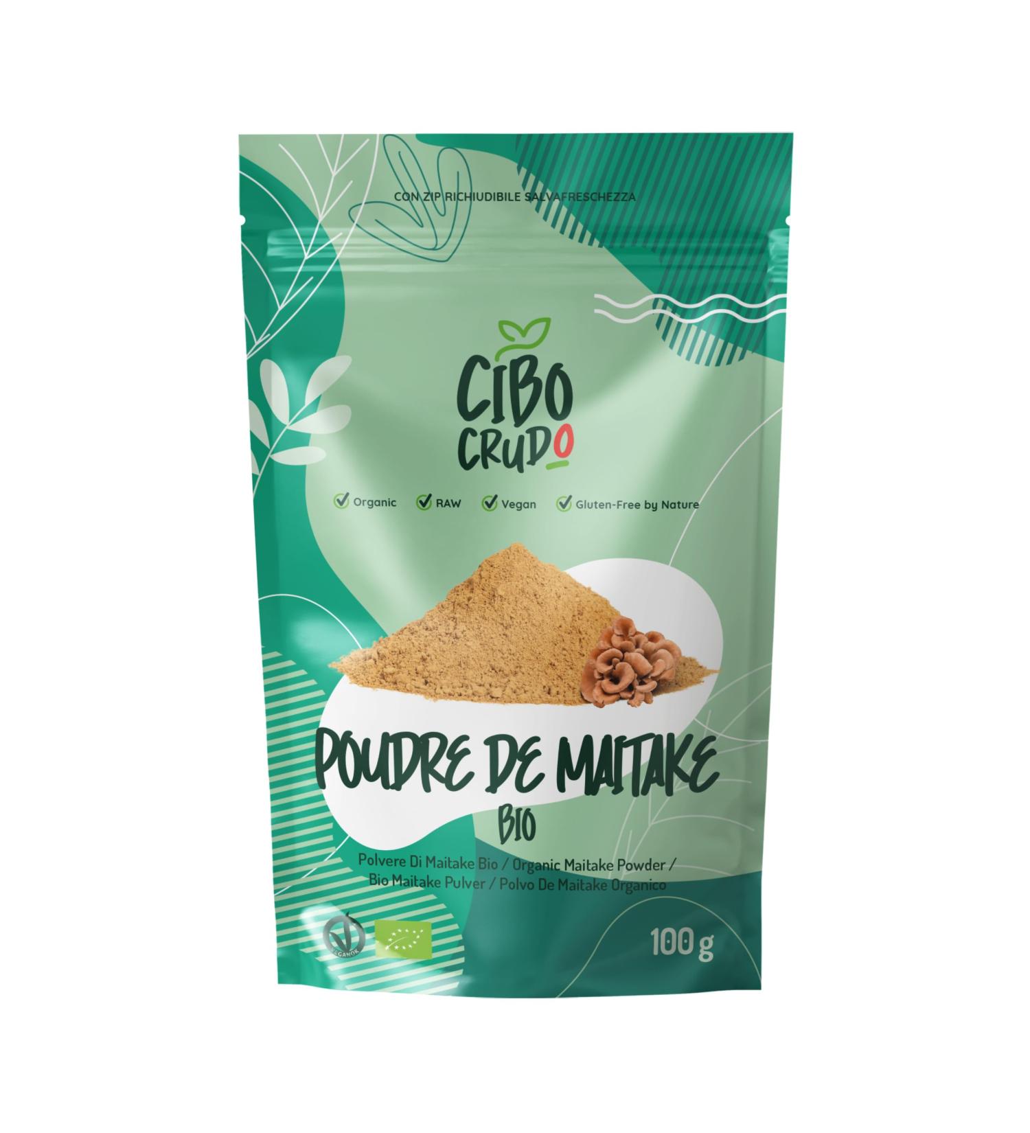 Organic Maitake Mushroom Powder - 100 g. Also known as Grifola Frondosa. Contains Protein Fiber Vitamins and Minerals. Use for Stew Soups or Risottos. - Buy Online on GoSupps.com