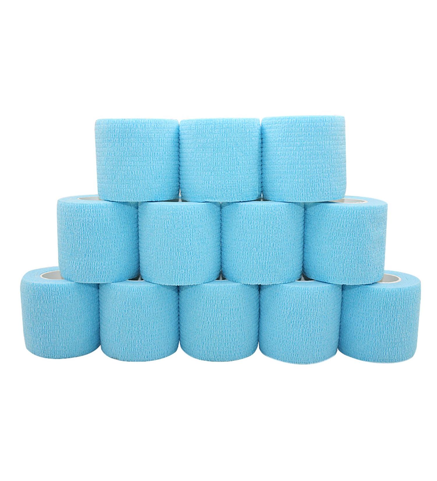 Stpro Vet Wrap 2 Inch x 12 Pack Light Blue - Self Adhering Cohesive Bandage for Horses - Buy Online on GoSupps.com