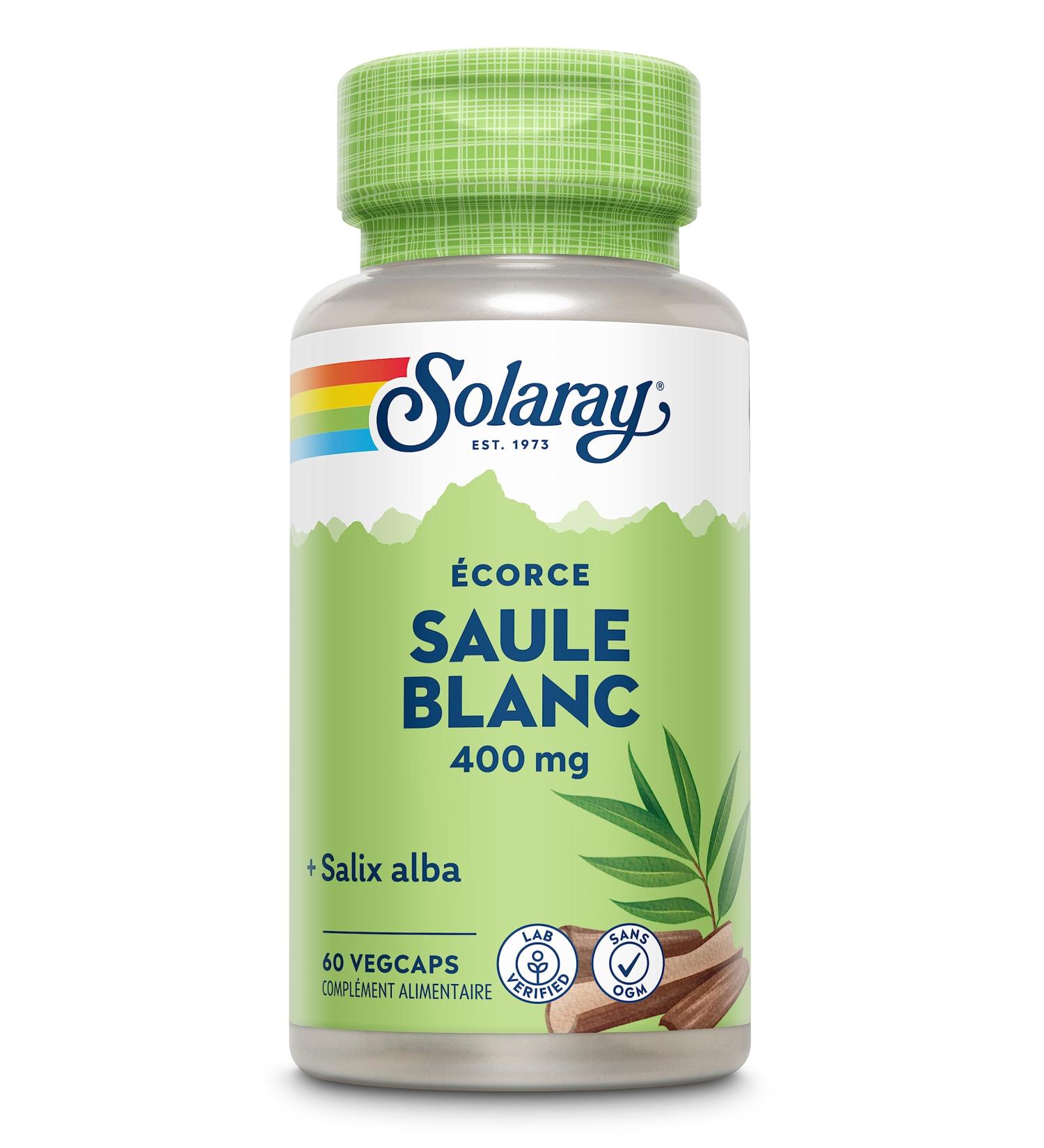 Solaray White Willow | Bark | Salix alba | Pain Relief | 60 Vegetable Capsules - Buy Online on GoSupps.com
