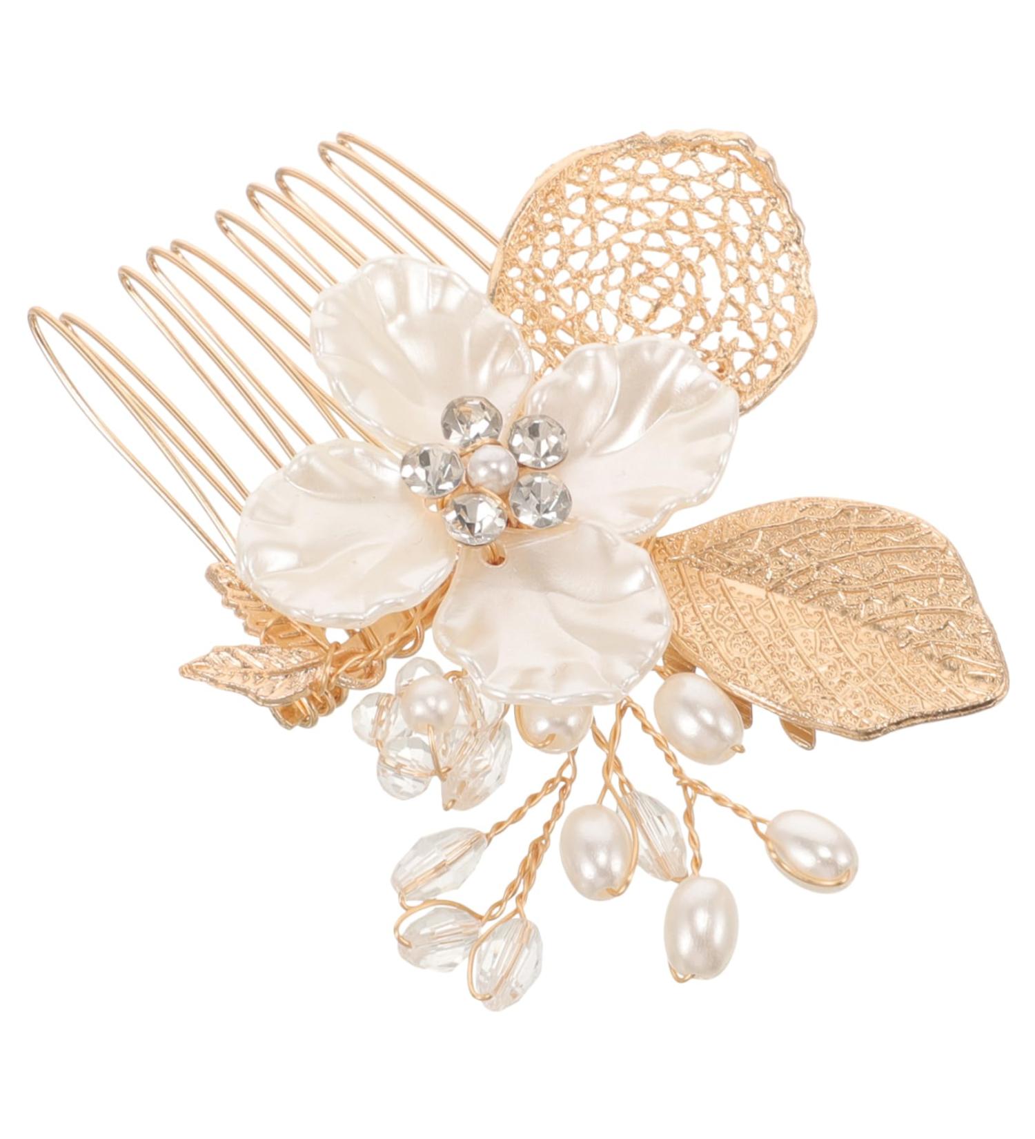 FOYTOKI Gold Leaf Side Comb Hair Comb Bridal Hair Clips Comb for Bridesmaid Comb Clips for Hair Leaf Hair Accessories Hair Side Comb for Women Girl Headpieces for Wedding Women Hair Pin - Buy Online on GoSupps.com