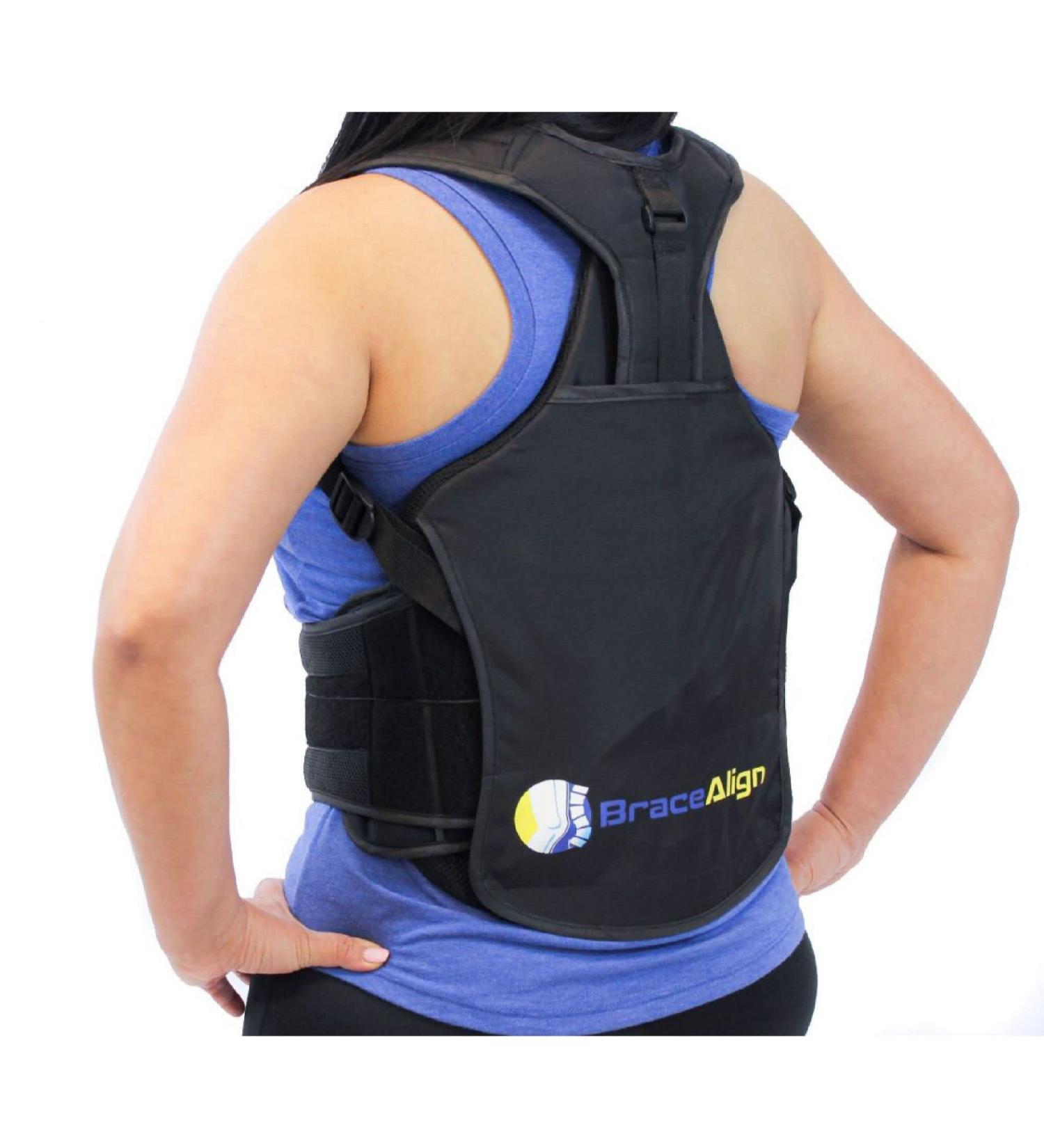Brace Align TLSO Thoracic Medical Back Brace - Back Support for Fractures, Herniated Disc, DDD, Scoliosis, Osteoporosis - Black Universal Size - Buy Online on GoSupps.com