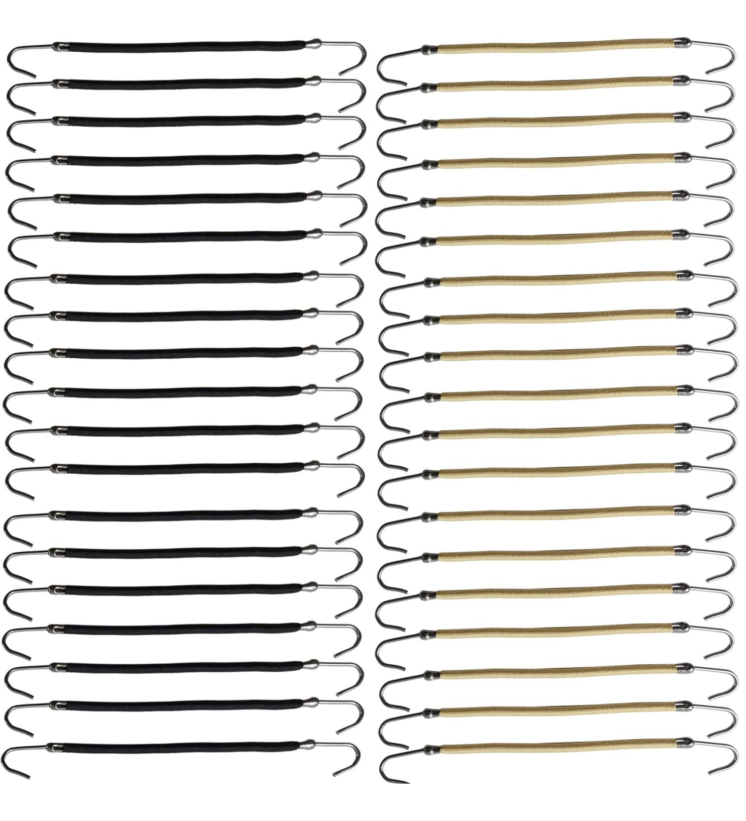 NSBELL 40PCS Ponytail Hooks & Elastic Bands Set for Women and Girls - Black and Apricot - Buy Online on GoSupps.com