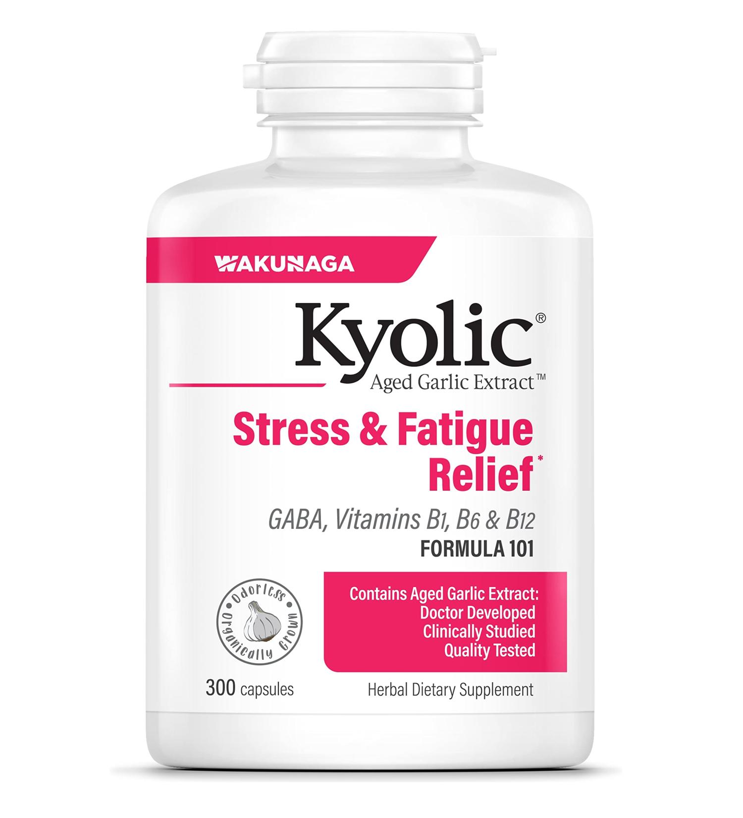 Kyolic Aged Garlic Extract Formula 101 - Stress & Fatigue Relief, 300 Capsules - Buy Online on GoSupps.com