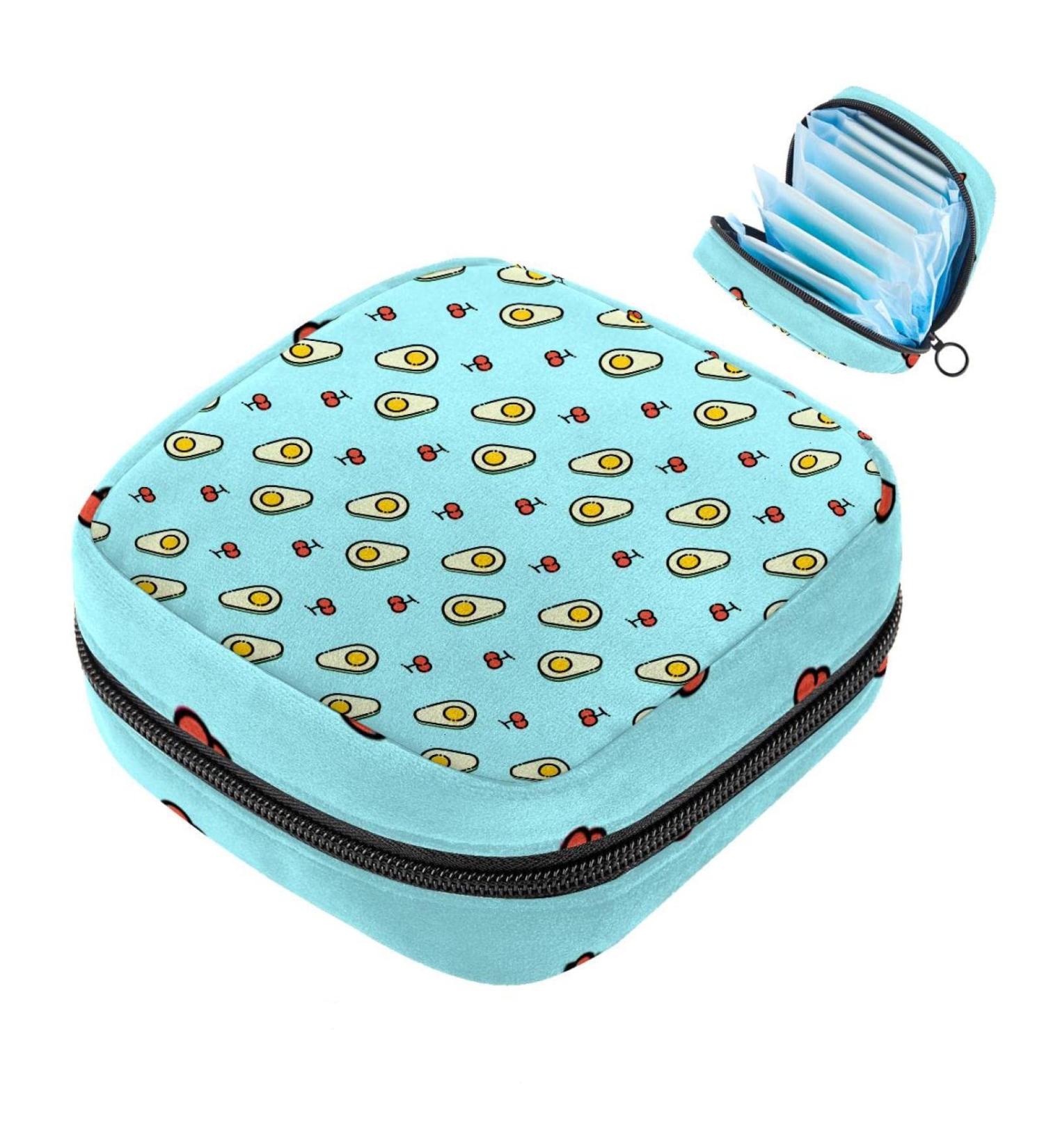 Avocados & Cherries Pattern Women s Bandage Storage Bag | Portable Period Bag for Teens & Women | Menstrual Cup Pocket - Buy Online on GoSupps.com