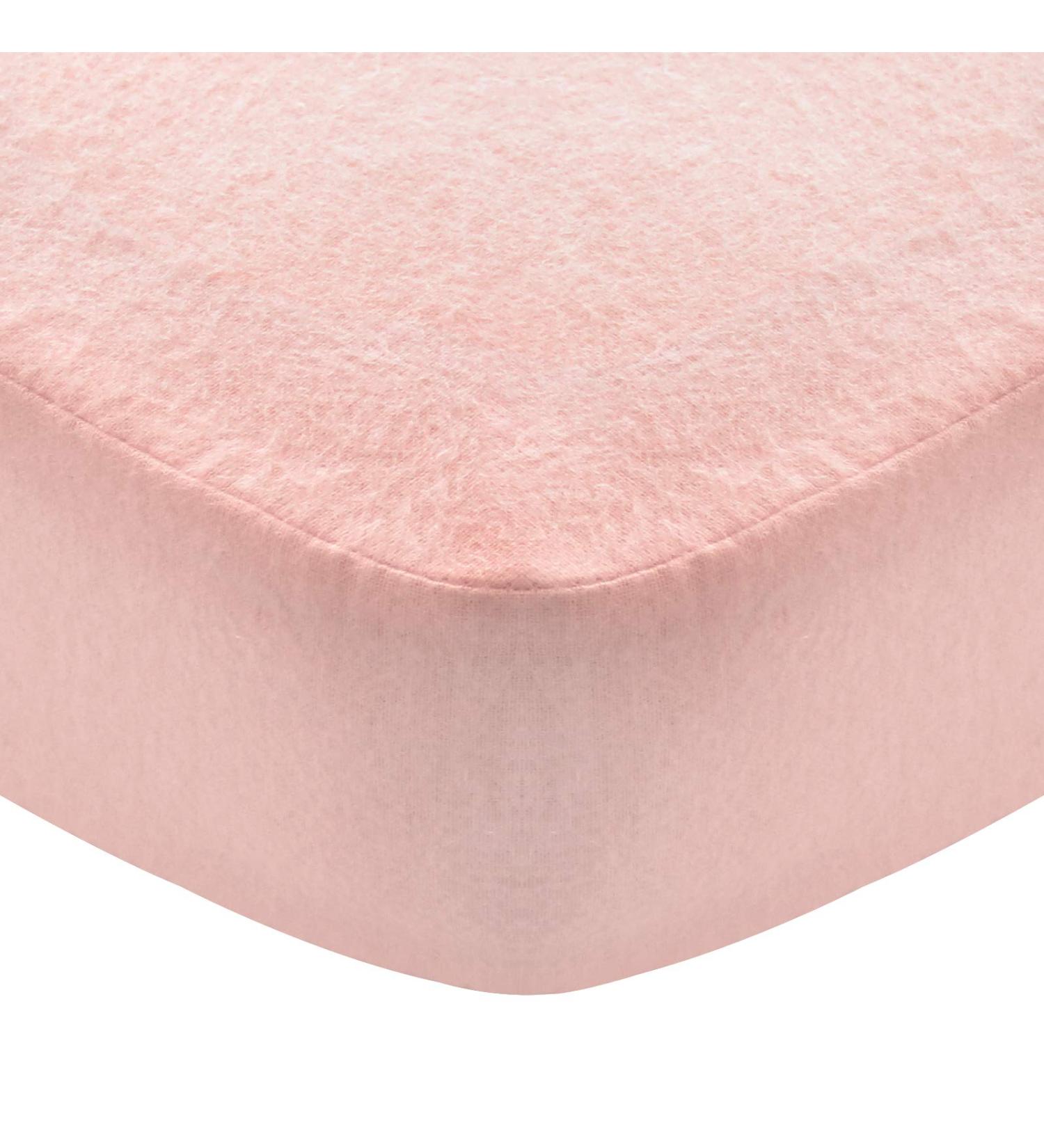 100% Cotton Flannel Crib Sheet for Girl | Heavenly Soft Fitted Standard Crib & Toddler Mattress | Warm Pink - Buy Online on GoSupps.com