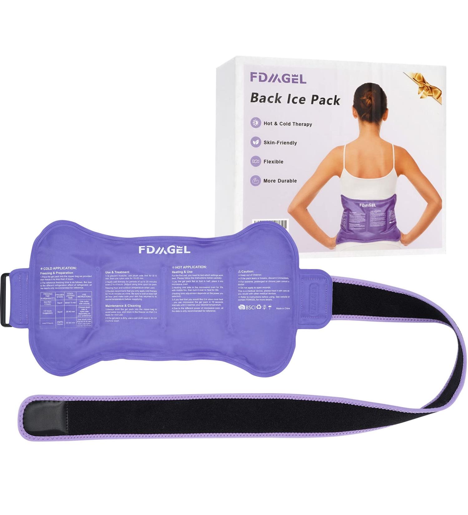 FDMGEL Reusable Gel Ice Pack for Injuries - Cold & Hot Therapy Wrap for Back, Shoulder, Knee, Arm, Leg - Muscle Spasm Relief and Recovery - Buy Online on GoSupps.com