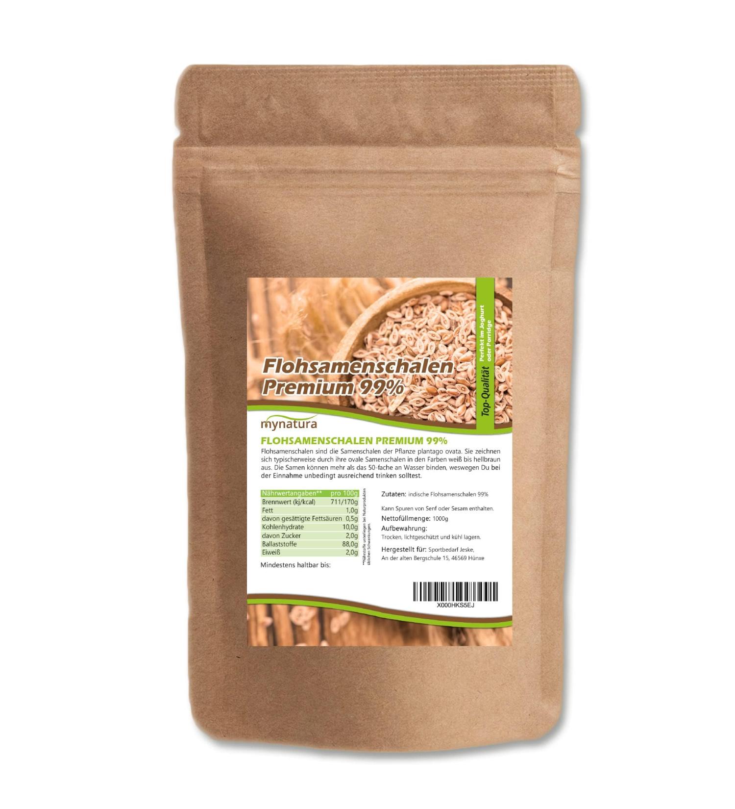  mynatura Mynatura Premium Quality Psyllium Shells | 99% Purity | Plant-Based | High in Fiber | Natural Product | Muciles | Additive-Free | Psyllium-Based | Food Supplement (2 x 1000 g) - Buy Online on GoSupps.com