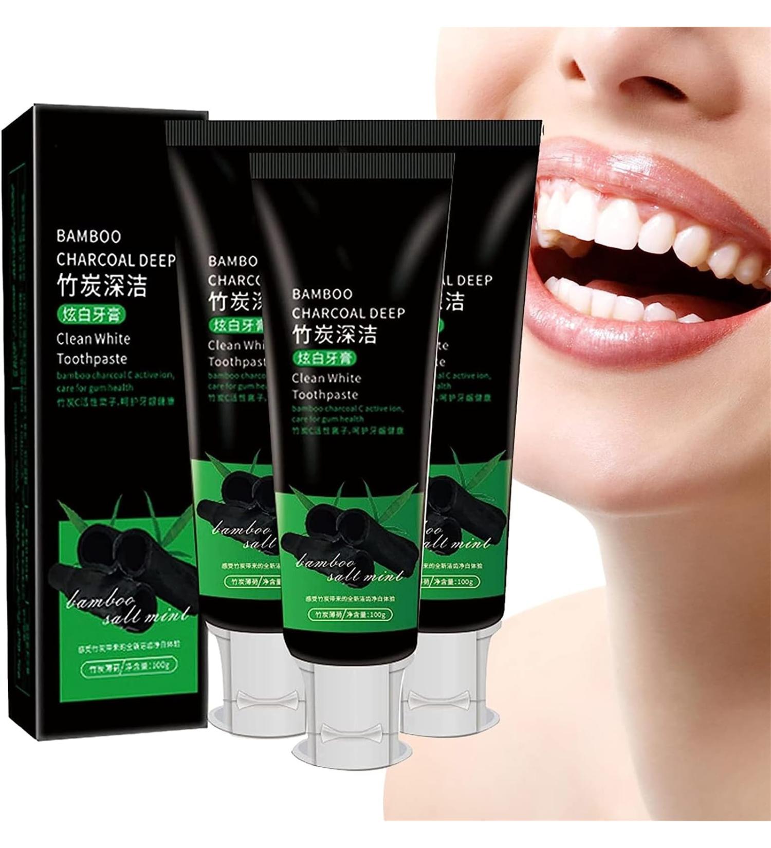 Deep Cleaning Bamboo Charcoal Toothpaste Activated Charcoal Teeth Whitening Toothpaste Teeth Whitener with Bamboo Charcoal Black Toothpaste - Buy Online on GoSupps.com