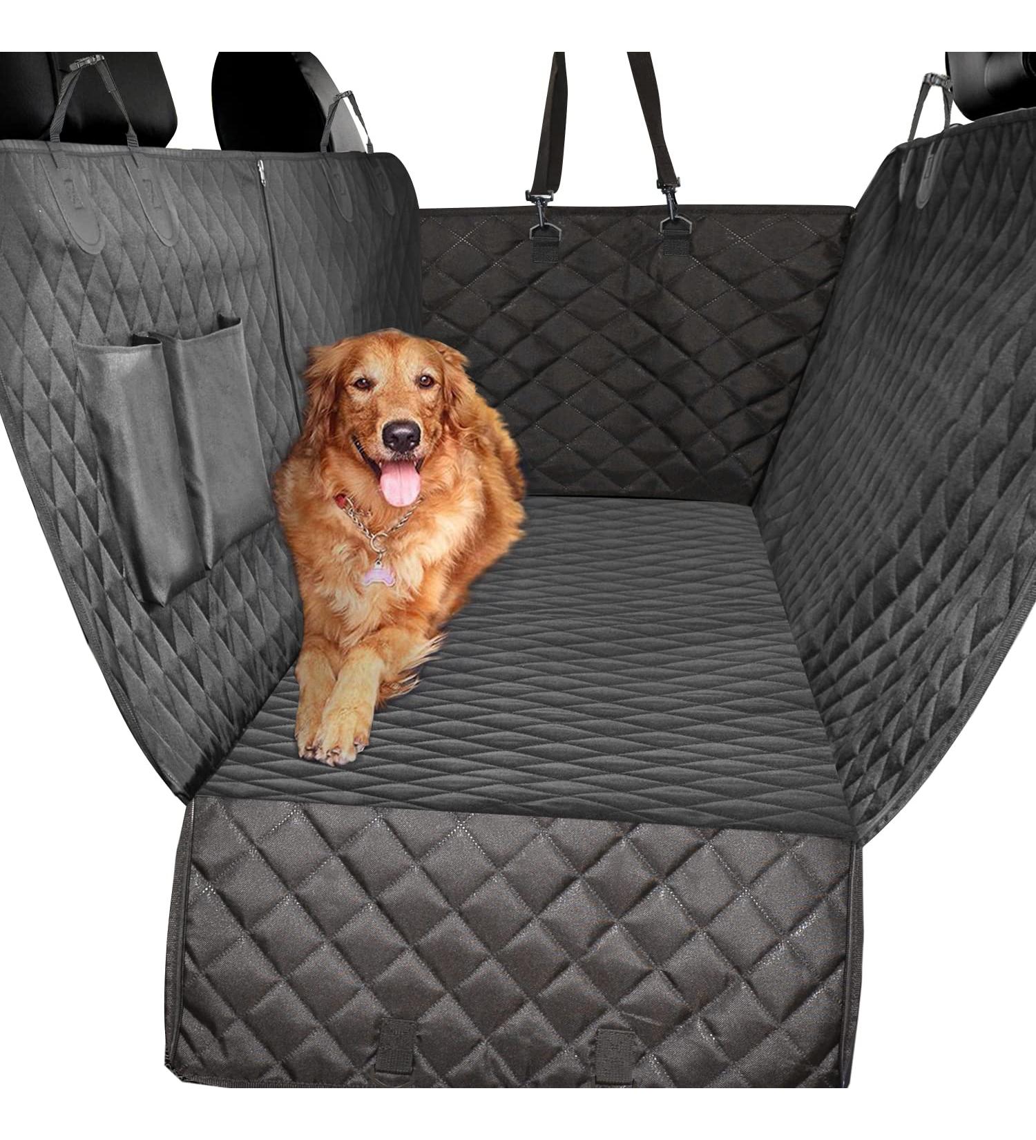 Vailge Waterproof Dog Car Seat Cover with Side Flaps - Black, Hammock Convertible Standard - Buy Online on GoSupps.com