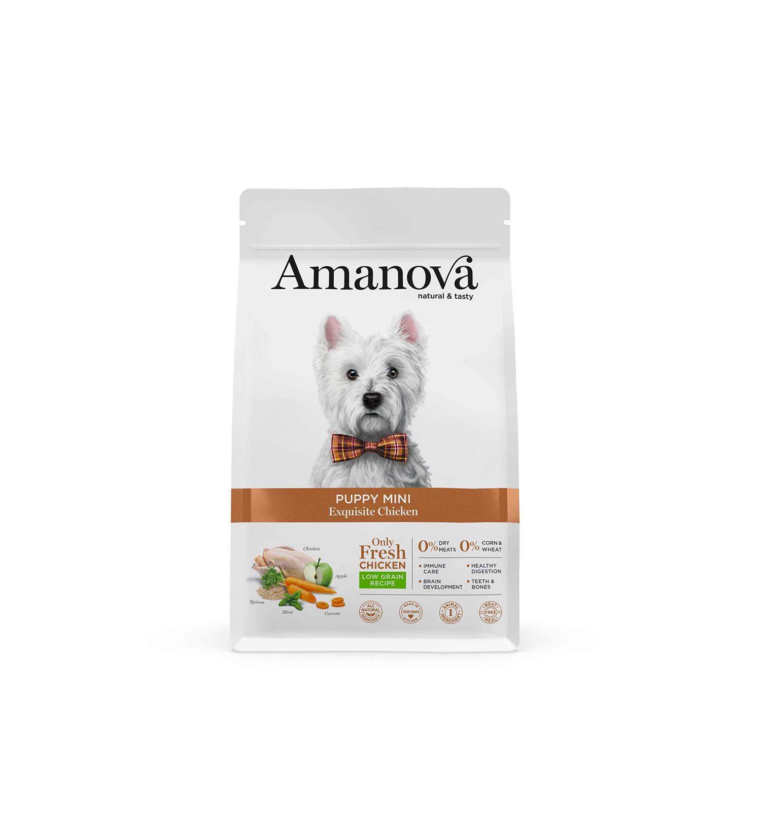 Amanova Super Premium Dry Food for Small or Small Breed Puppies Chicken Flavor - 100% Natural Hypoallergenic and Monoprotein - Cruelty Free (2 Kg) - Buy Online on GoSupps.com