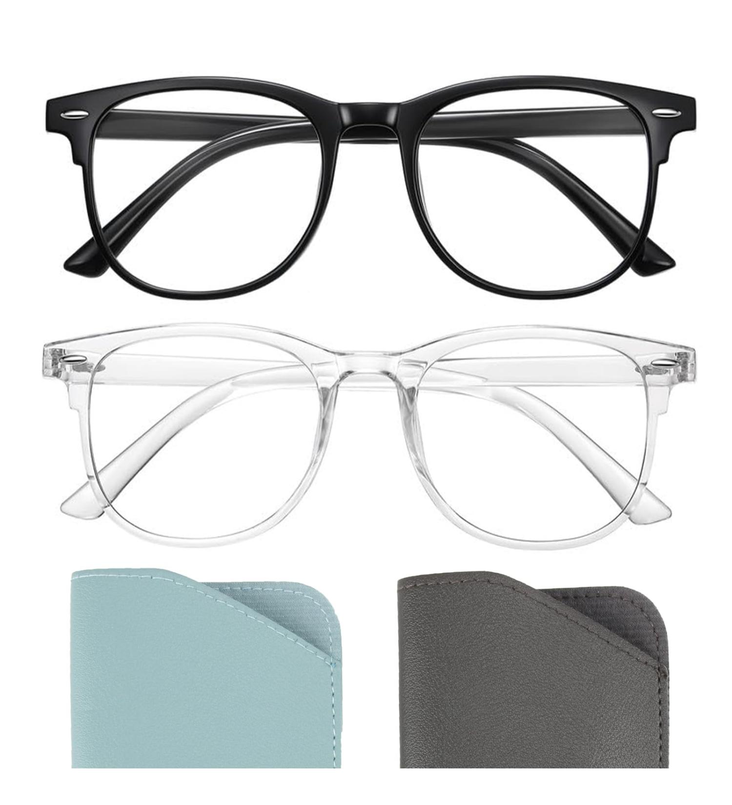 Buy 2 Anti-Blue Light Glasses for Men & Women - Foldable Blue Light Blocking for Reading & Gaming - Reduce Visual Fatigue & Block Device Radiation - Buy Online on GoSupps.com