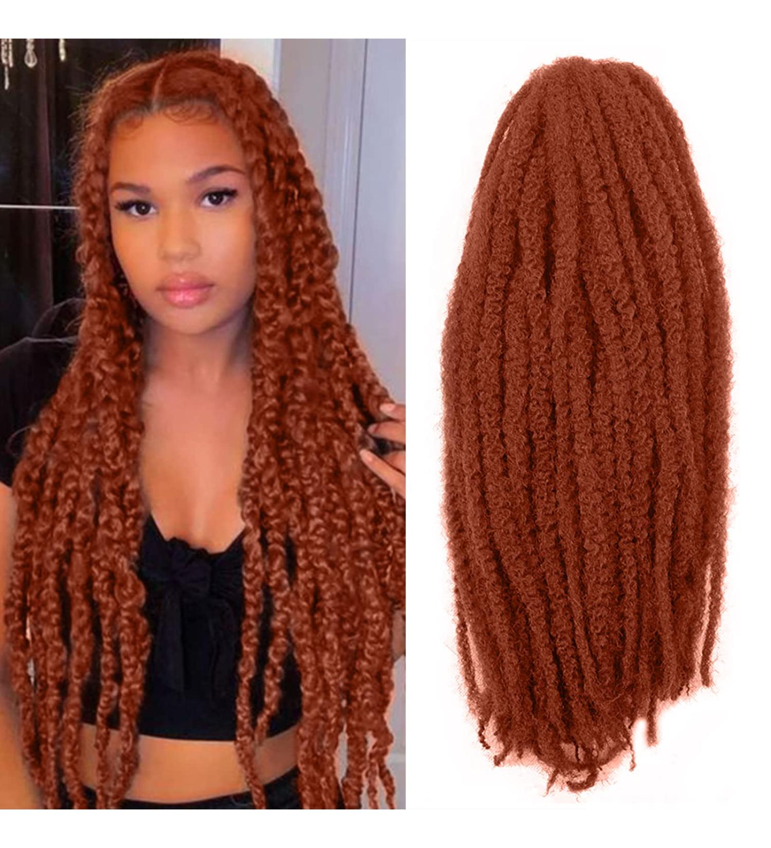 24 Afro Kinky Twist Crochet Hair Braids - Marley Braid Synthetic Hair #350 (6 Packs) - Buy Online on GoSupps.com