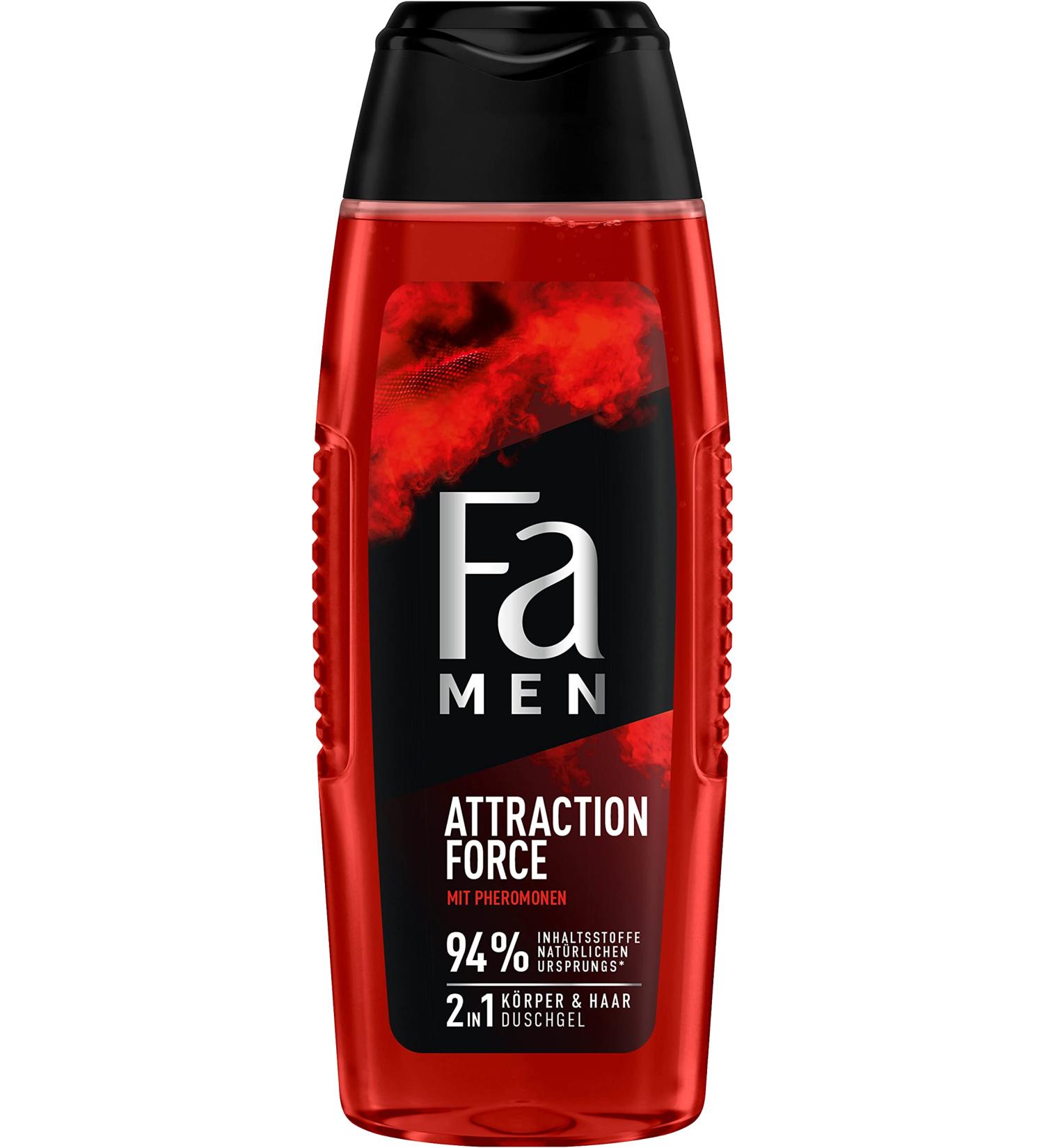 Fa Men 2-in-1 Body & Hair Shower Gel Attraction Force with Refreshing Fragrance of Bergamot & Lime 250 ml - Buy Online on GoSupps.com