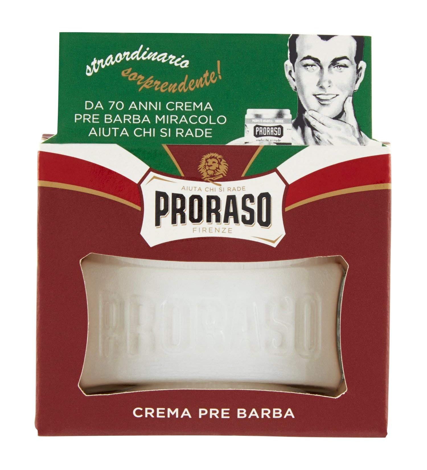 Proraso Pre Shave Cream Red 100ml - Soothing & Moisturizing | International Shipping Available - Buy Online on GoSupps.com