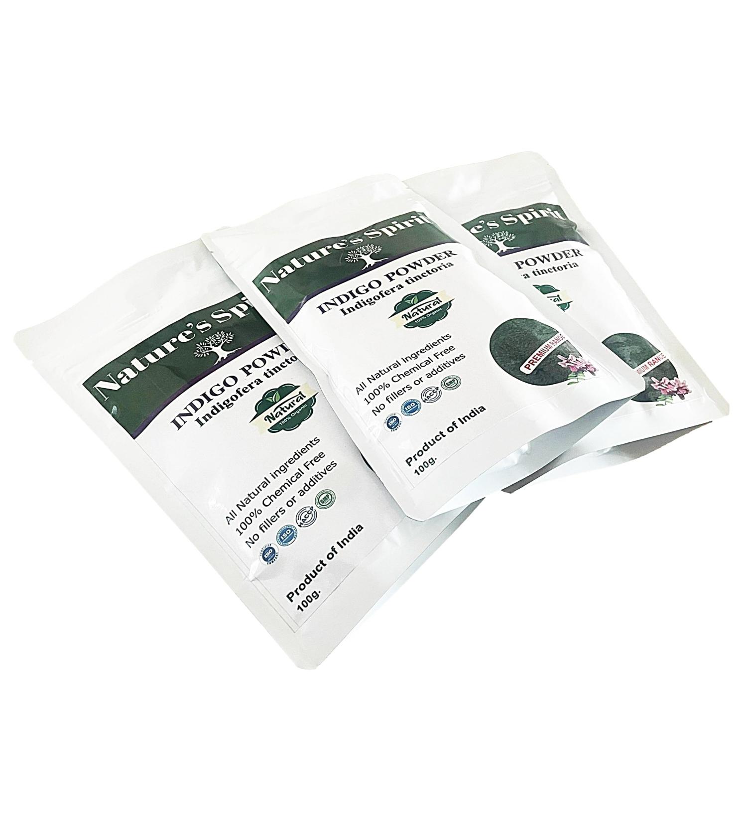 Natural Indigo Powder - for Black Hair Dye & Henna Coloring (300g) - Buy Online on GoSupps.com