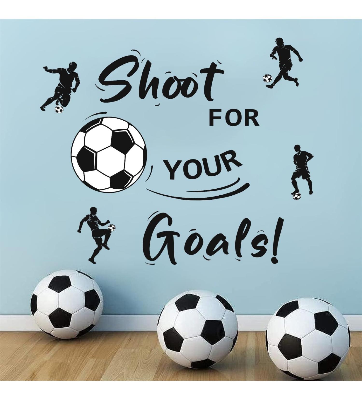 Football Player Wall Decals - Soccer Sport Stickers for Boys Bedroom - Kids Room Decor - Buy Online on GoSupps.com