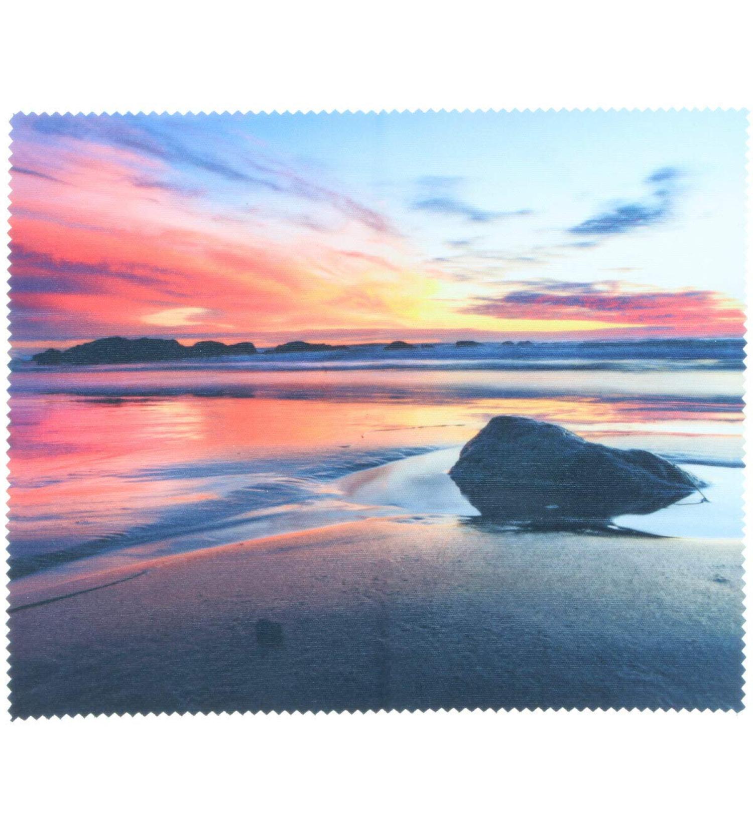 Motif - Microfibre cloth with "Holidays" - Glasses cleaning cloth - 15x18cm (V Holidays - Stone)