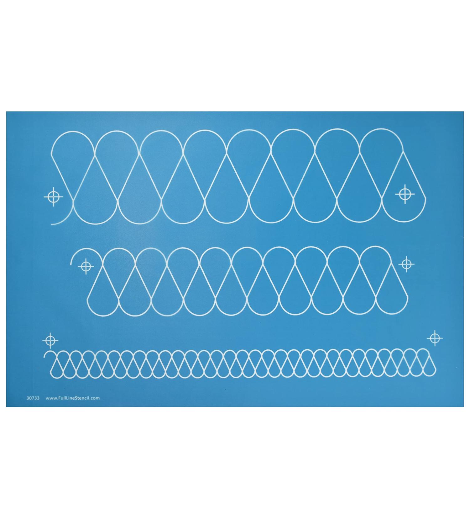 Ribbon Candy Border Stencil for Free Motion Quilting - Full Line Stencil (30733) - Buy Online on GoSupps.com