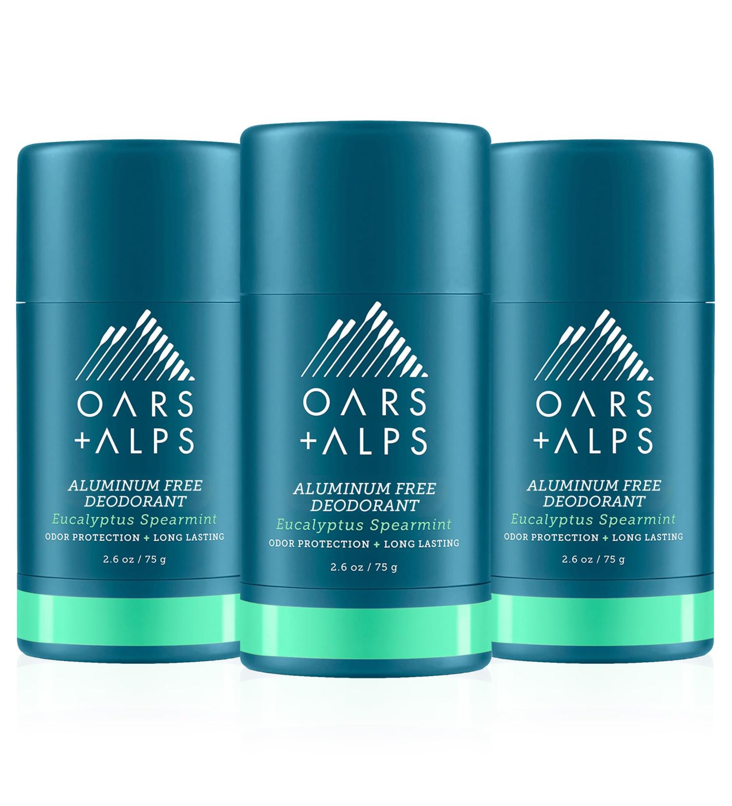 Oars + Alps Aluminum Free Deodorant for Men and Women Dermatologist Tested and Made with Clean Ingredients Travel Size Eucalyptus Spearmint 3 Pack 2.6 Oz Each 3ct - Eucalyptus Spearmint 2.6 Ounce (Pack of 3) - Buy Online on GoSupps.com