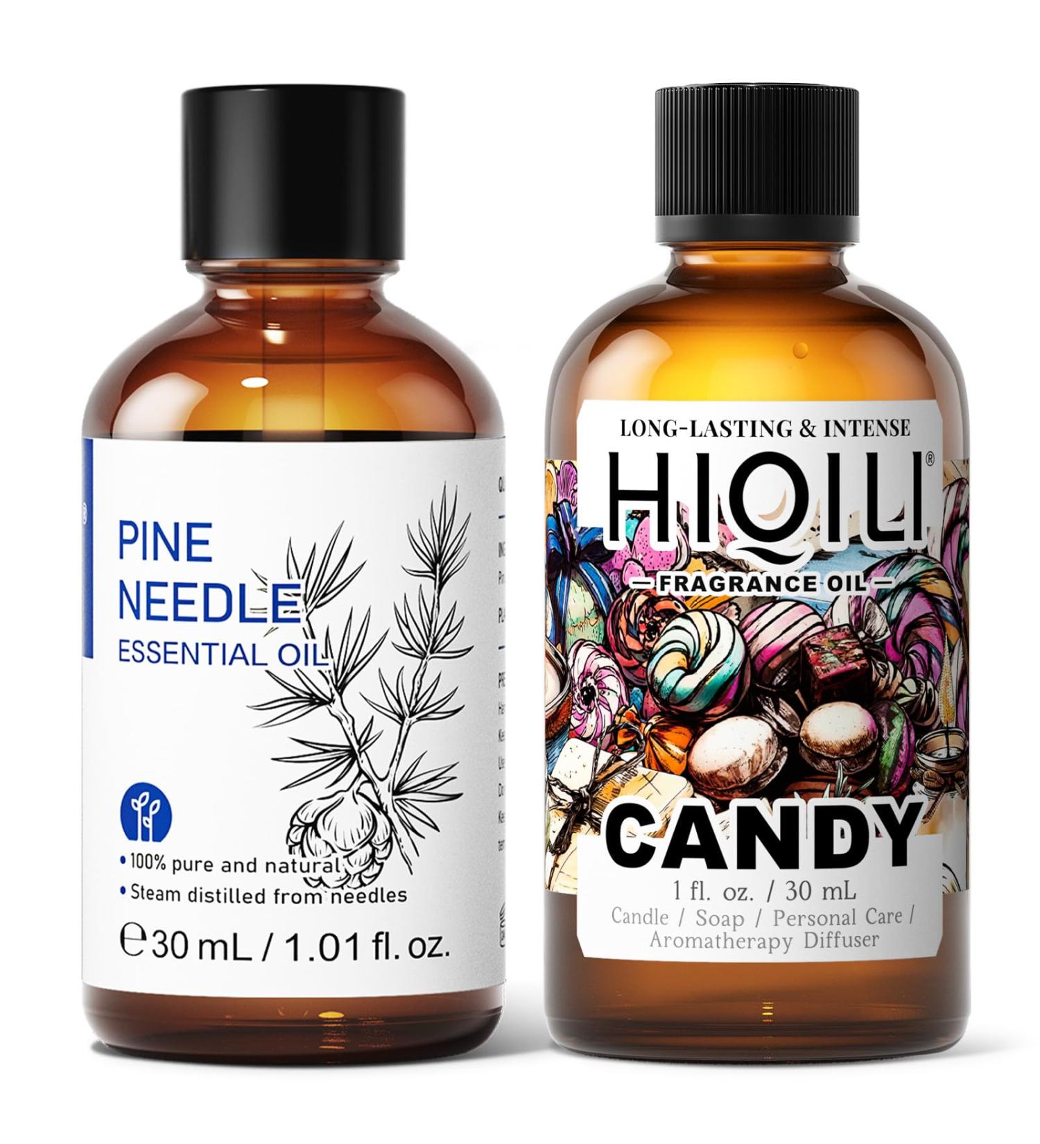 HIQILI 30ML Pine Needle Essential Oil & 30ML Candy Fragrance Oil for DIY Diffuser - Buy Online on GoSupps.com